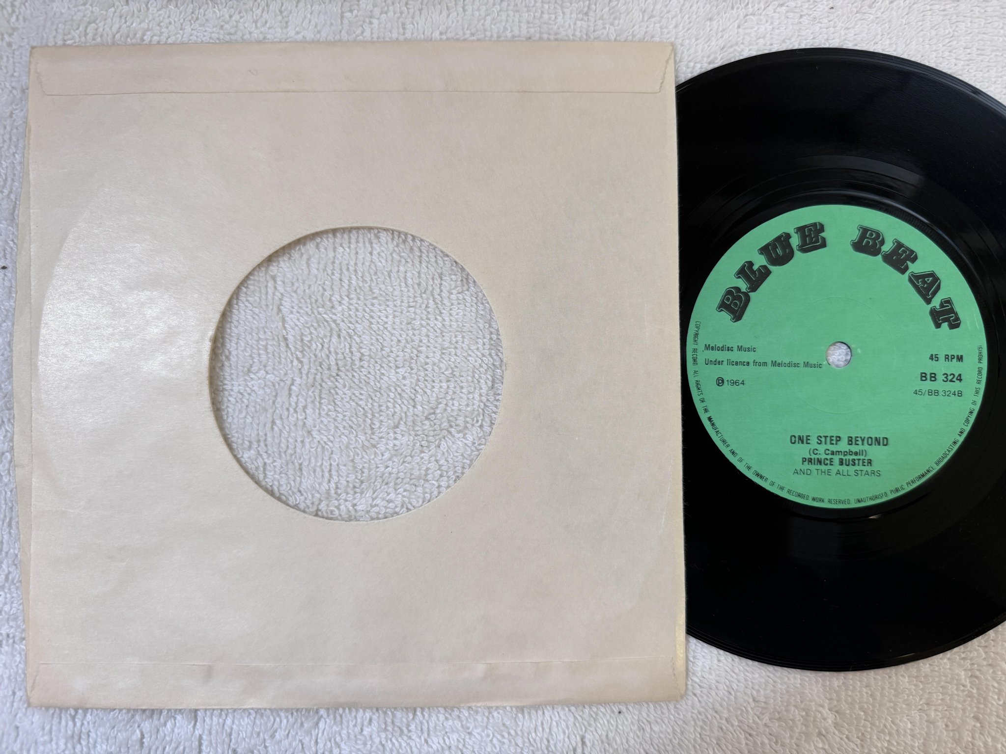 Omslagsbild för skivan PRINCE BUSTER Al Capone 7" re BLUE BEAT BB 324