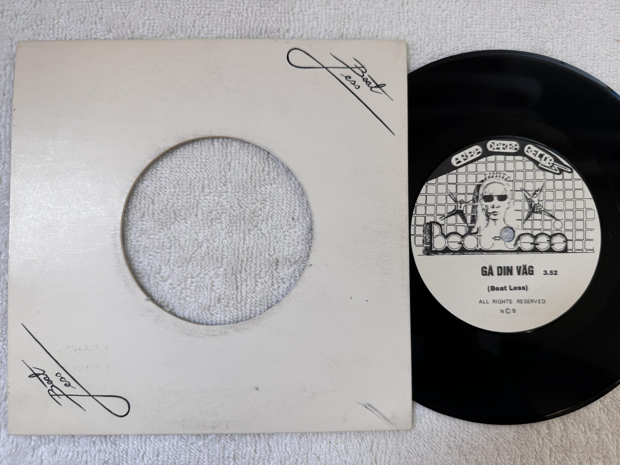 Omslagsbild för skivan BEAT LESS I Natt 7" -80 Swe FORSALJUD FOLS 10