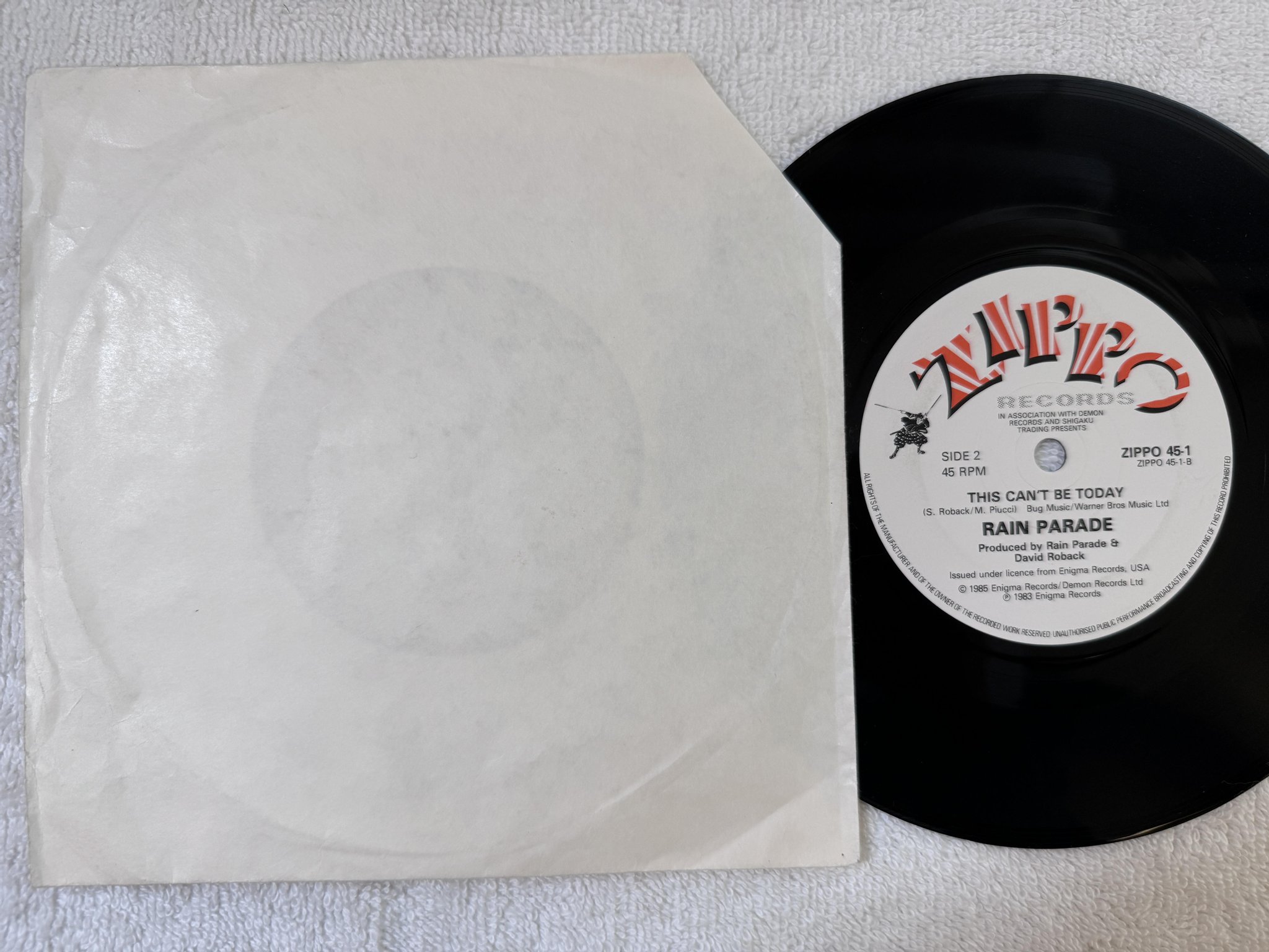 Omslagsbild för skivan RAIN PARADE you are my friend 7" -85 UK ZIPPO 45-1