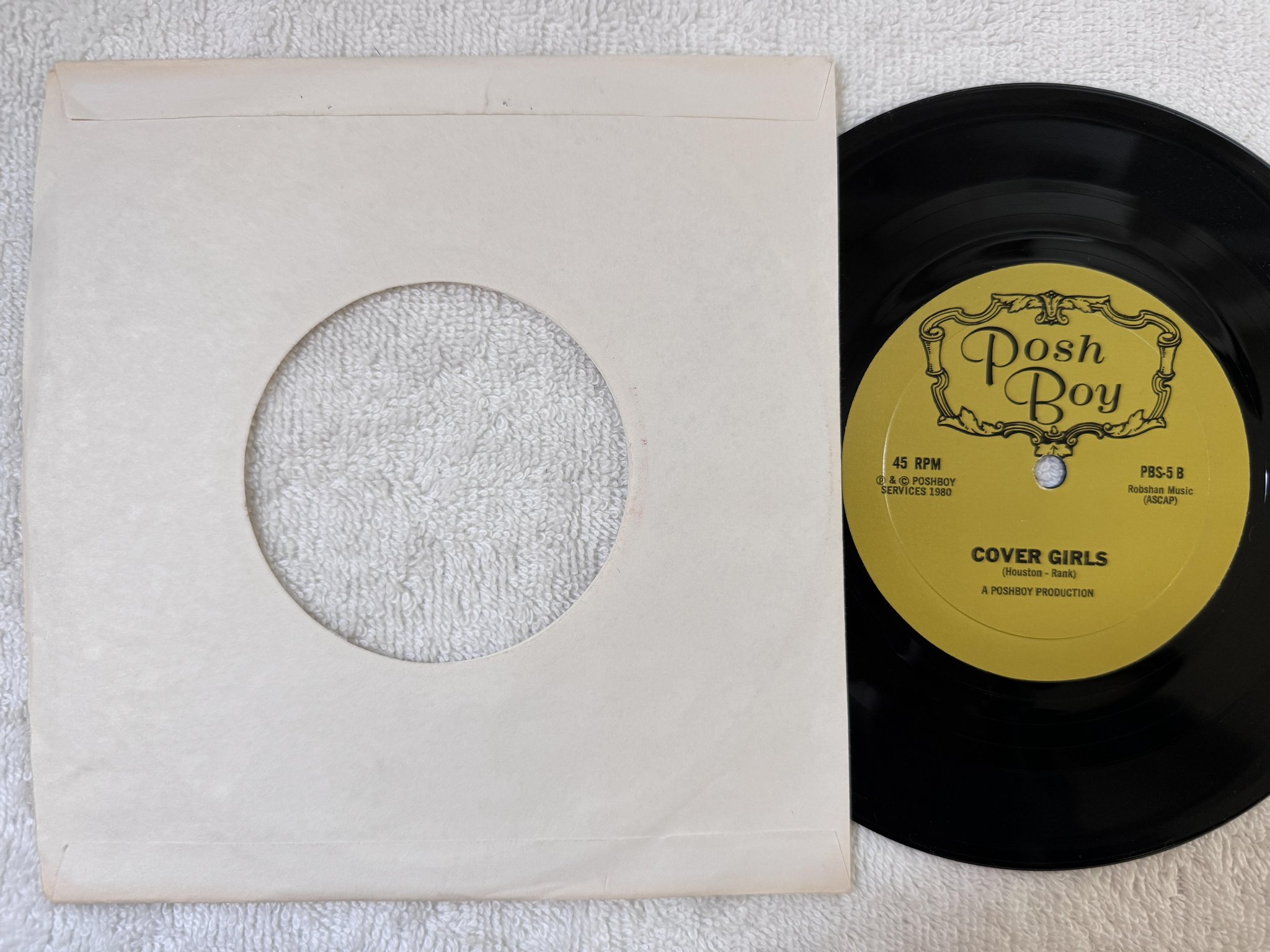 Omslagsbild för skivan KLAN pushin too hard 7" -80 US POSH BOY PBS-5 *** RARE PUNK ***