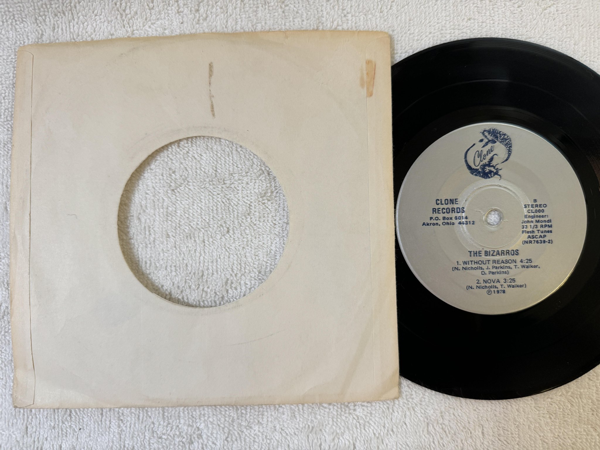 Omslagsbild för skivan THE BIZARROS lady doubonette 7" -76/78 CLONE CL000