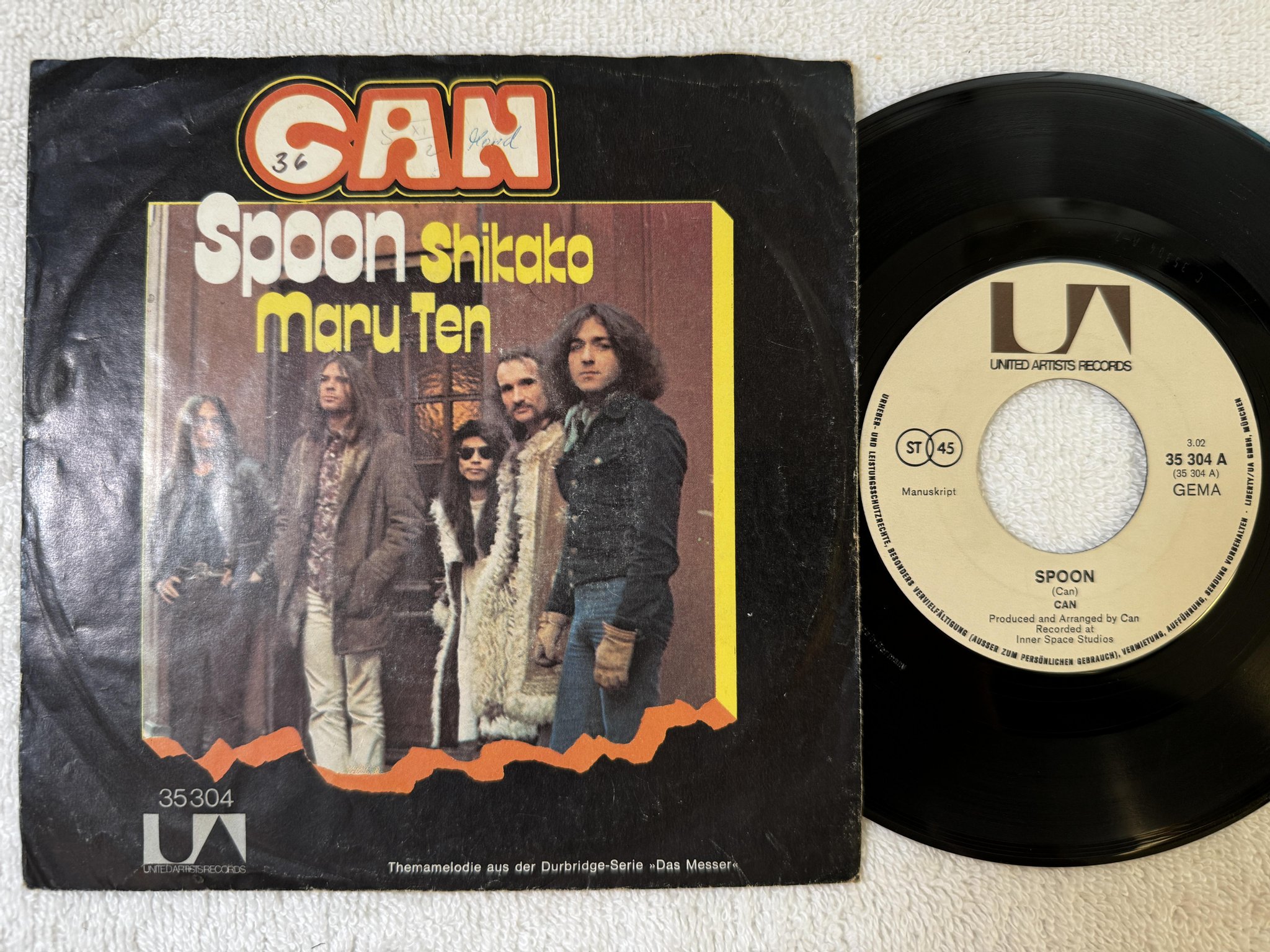 Omslagsbild för skivan CAN spoon 7" -71 Ger UNITED ARTISTS 35 304