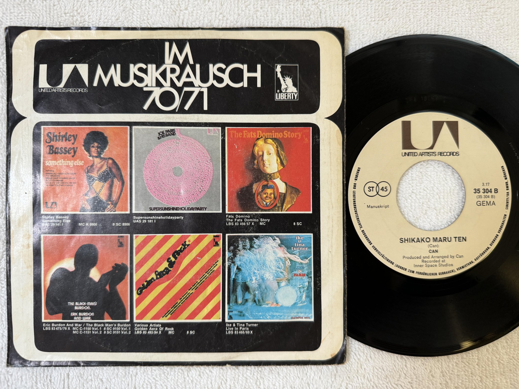 Omslagsbild för skivan CAN spoon 7" -71 Ger UNITED ARTISTS 35 304