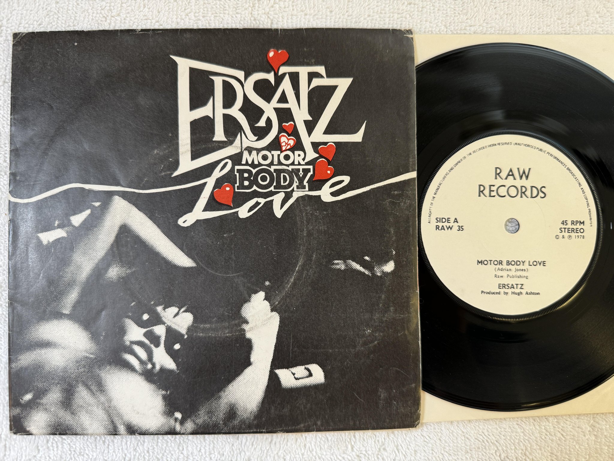 Omslagsbild för skivan ERSATZ Motor Body Love 7" -78 UK RAW 35 *** PUNK ***