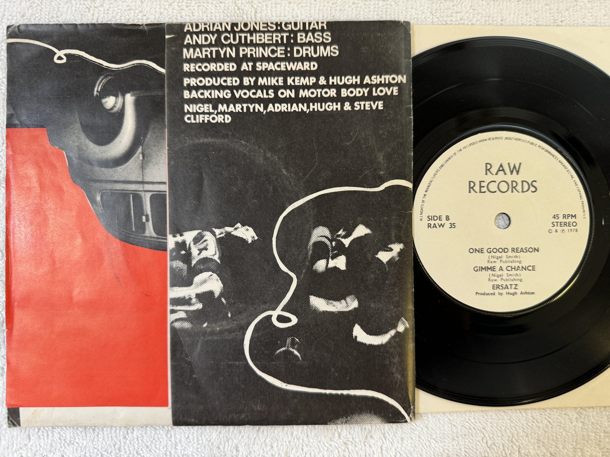 Omslagsbild för skivan ERSATZ Motor Body Love 7" -78 UK RAW 35 *** PUNK ***