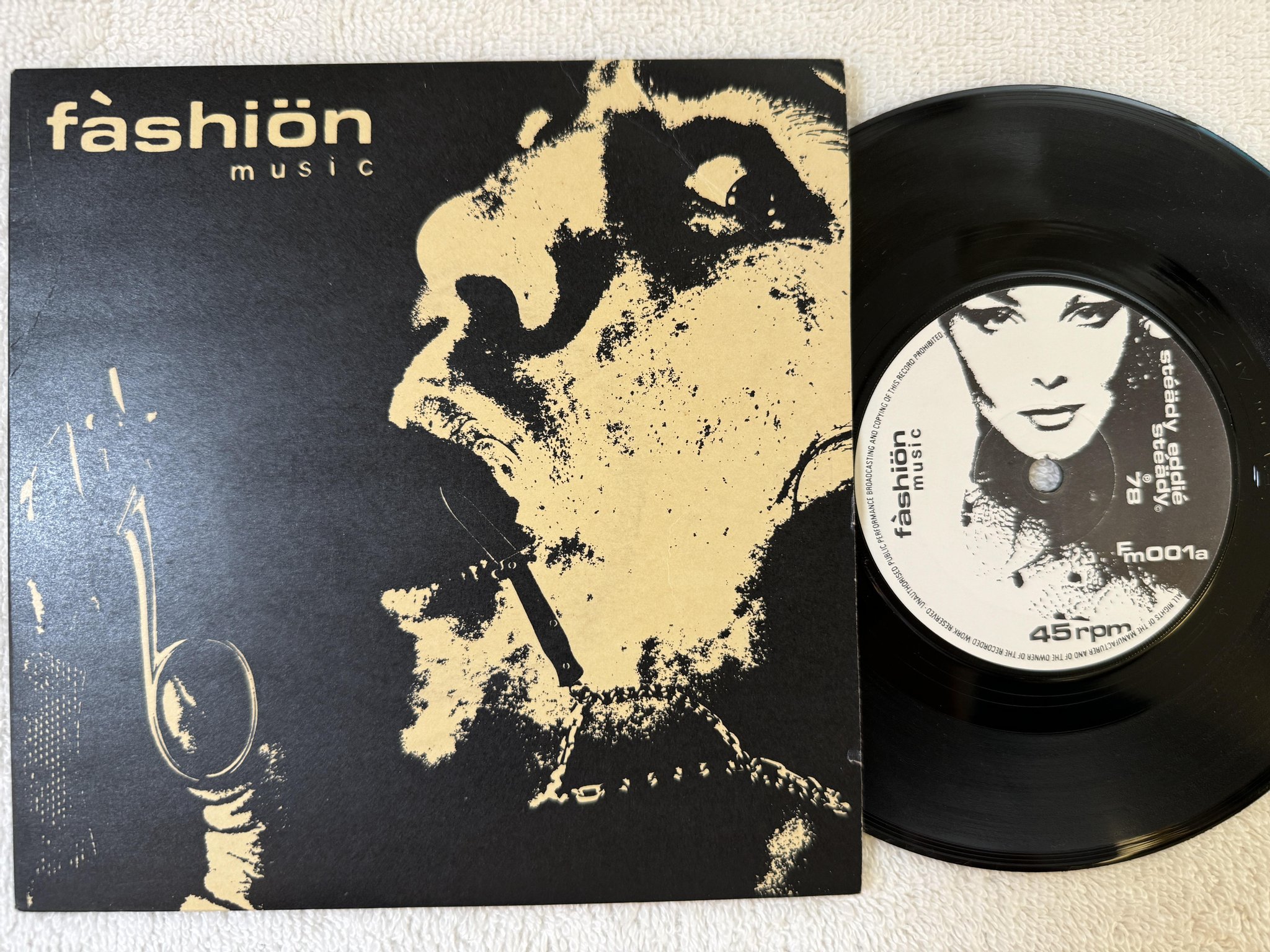 Omslagsbild för skivan Fàshiön Music* – Stéädy Eddié Stéädy 7" -78 UK FM001 *** New Wave ***