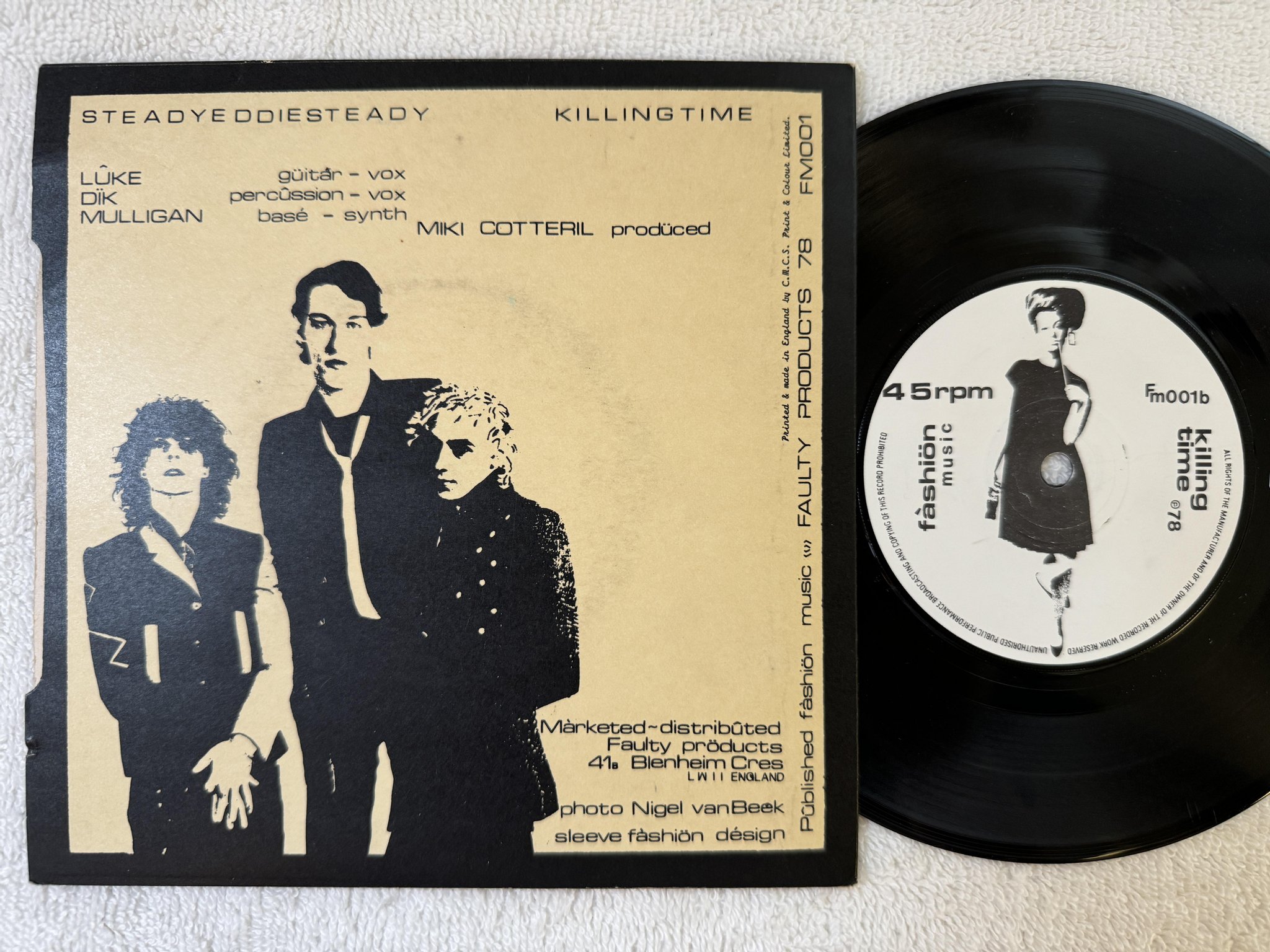 Omslagsbild för skivan Fàshiön Music* – Stéädy Eddié Stéädy 7" -78 UK FM001 *** New Wave ***