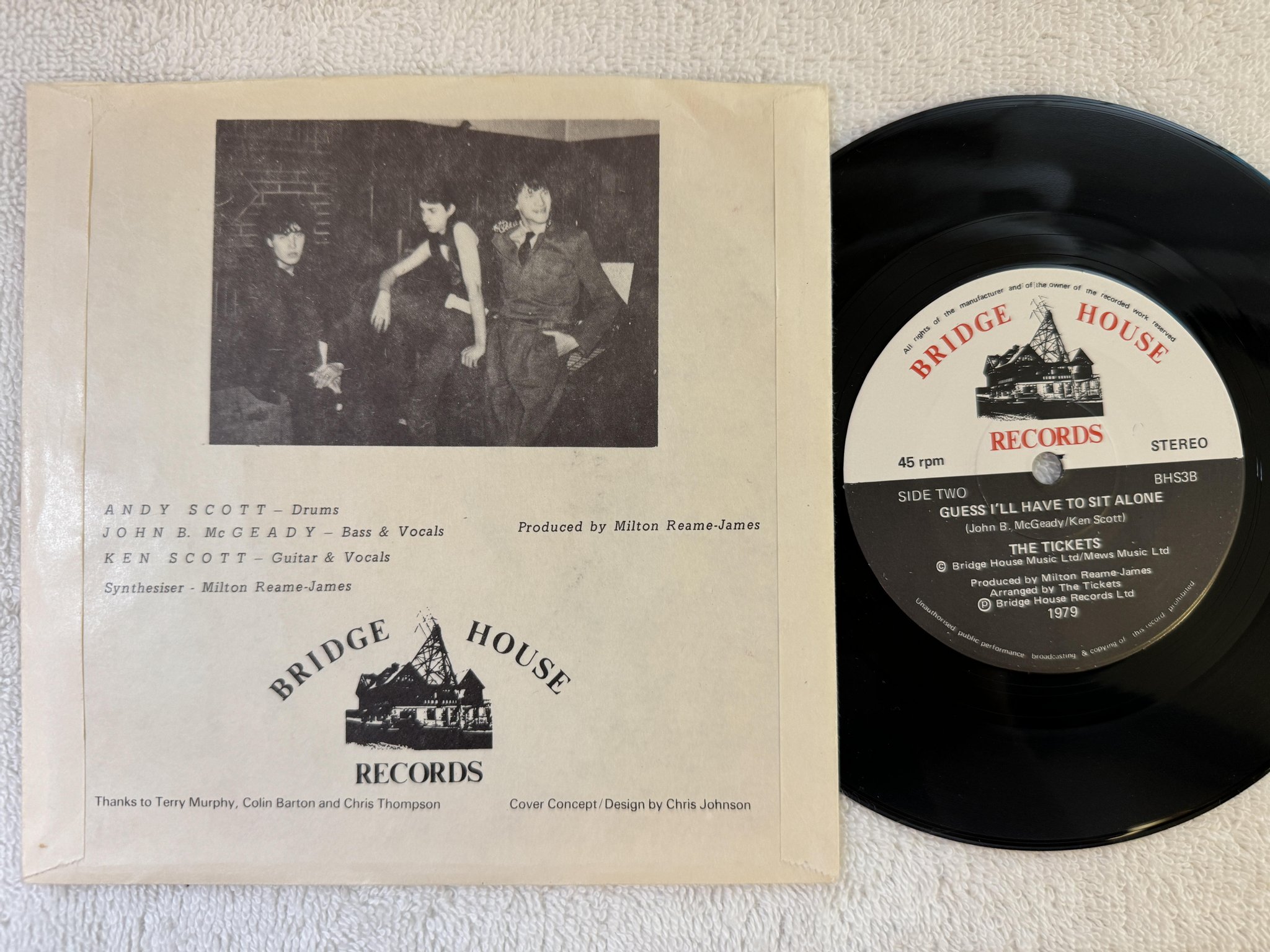 Omslagsbild för skivan THE TICKETS I'll be your pin-up 7" -79 UK BRIDGE HOUSE BHS3 ** POWER POP **