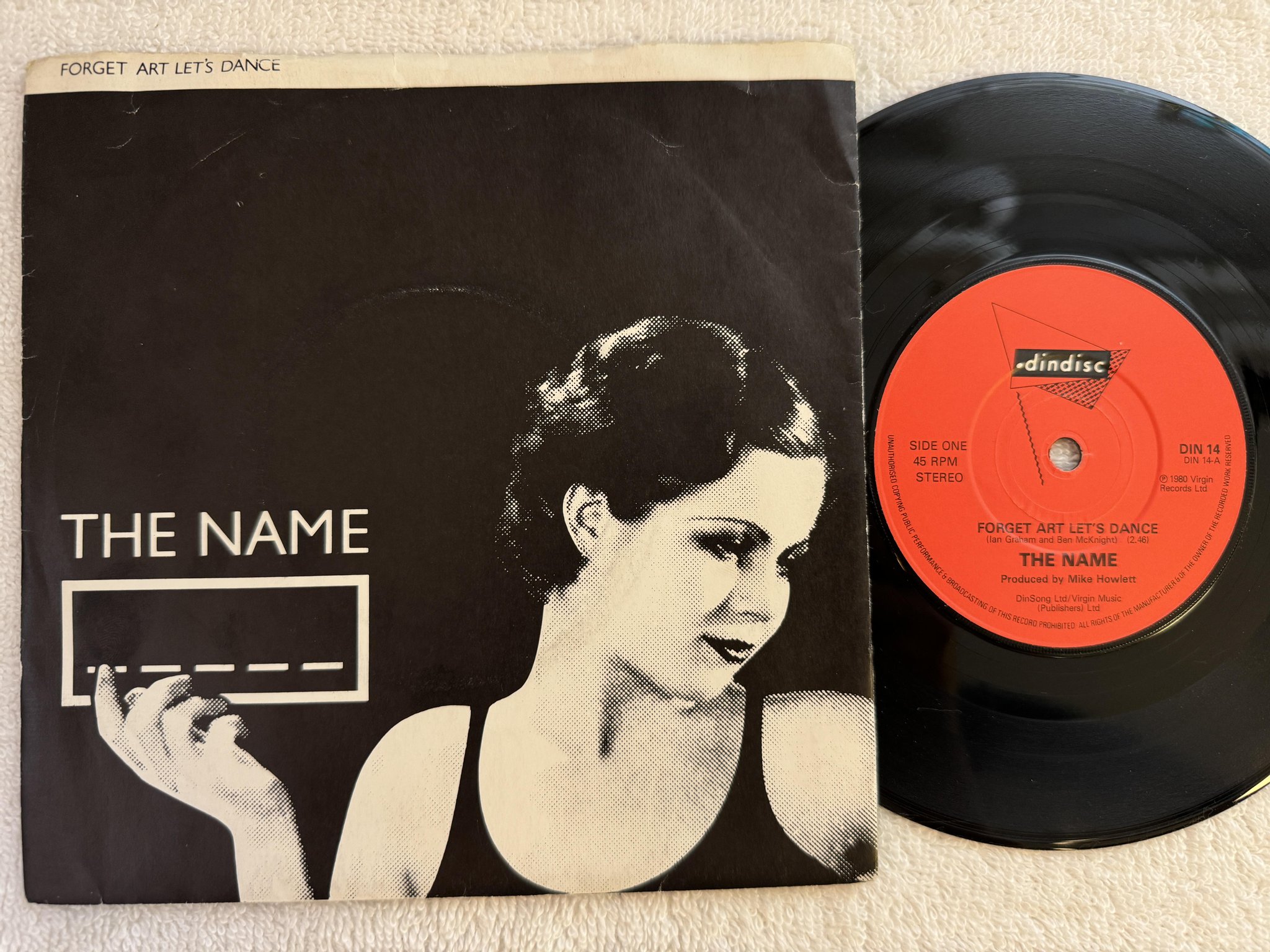 Omslagsbild för skivan THE NAME forget art let's dance 7" -80 UK DINDISC DIN 14 *** MOD ***
