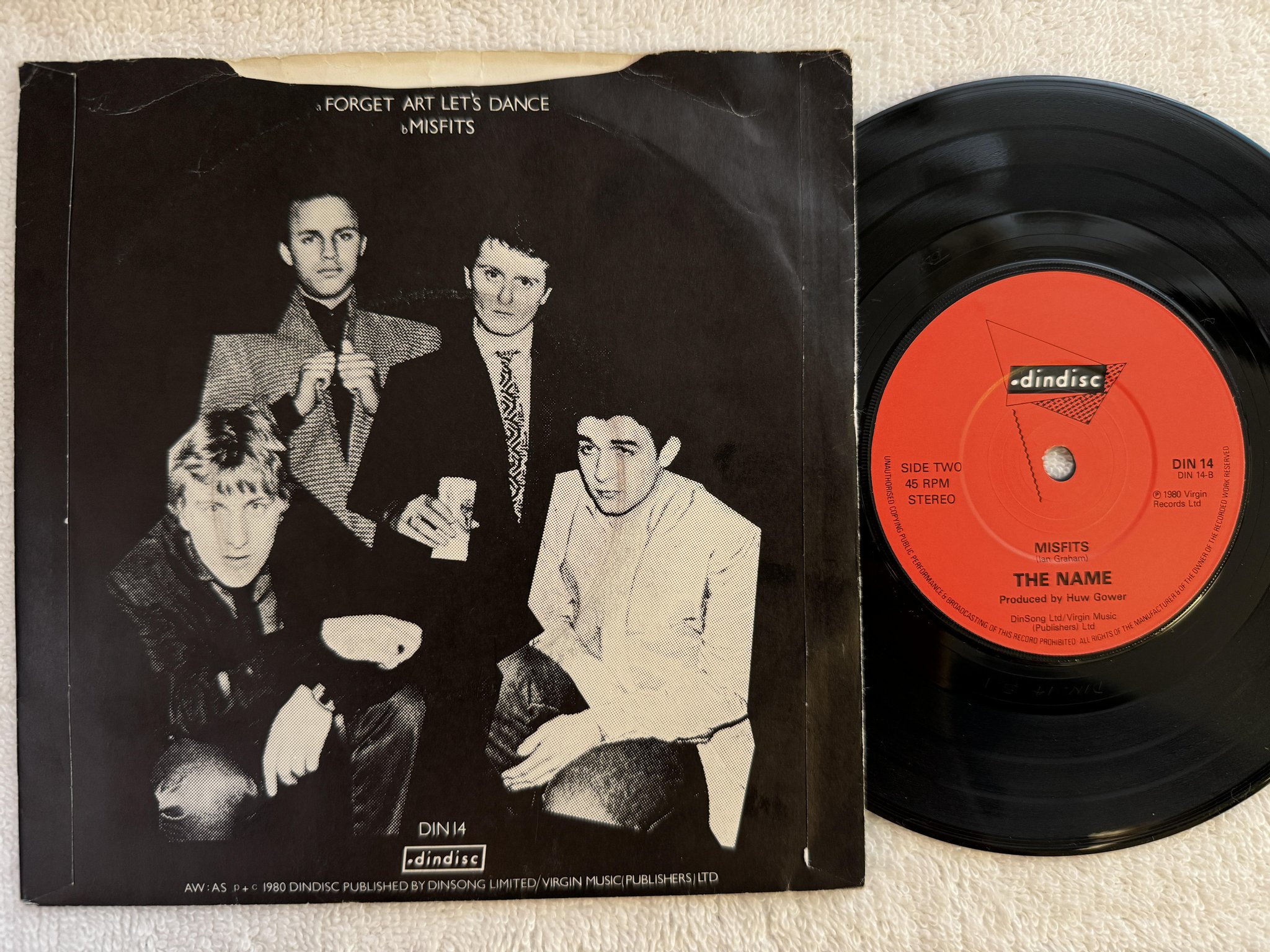 Omslagsbild för skivan THE NAME forget art let's dance 7" -80 UK DINDISC DIN 14 *** MOD ***