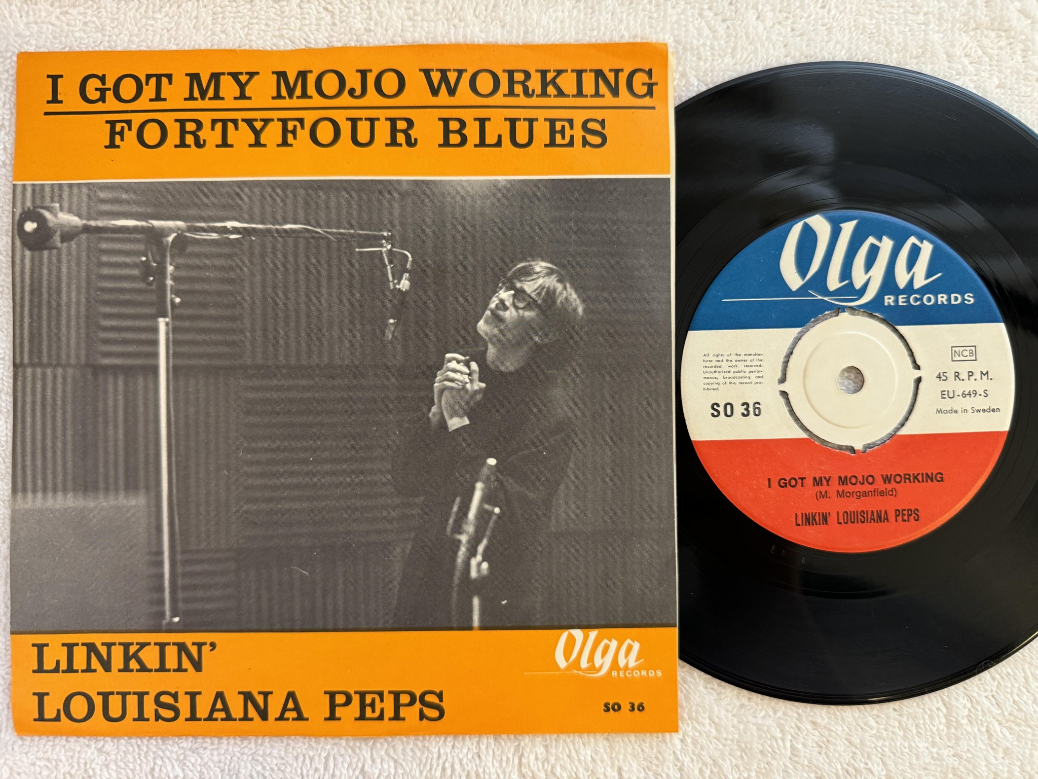 Omslagsbild för skivan LINKIN LOUISIANA PEPS I Got My Mojo Working 7" -66 Swe OLGA SO 36