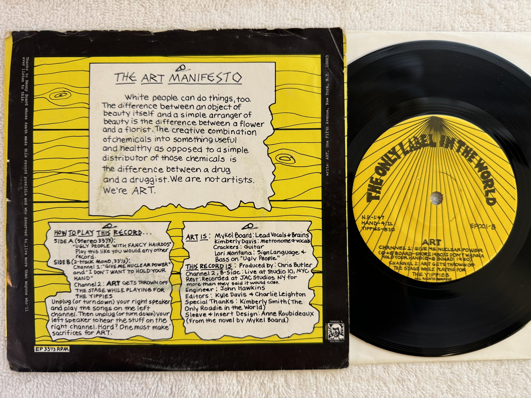 Omslagsbild för skivan THE ONLY BAND IN THE WORLD - the only record in the world 7" -80 US EP001