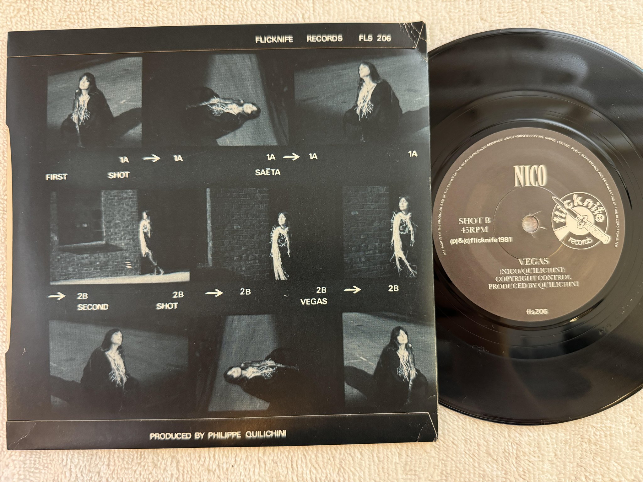 Omslagsbild för skivan NICO Saeta 7" -81 FLICKNIFE FLS 206