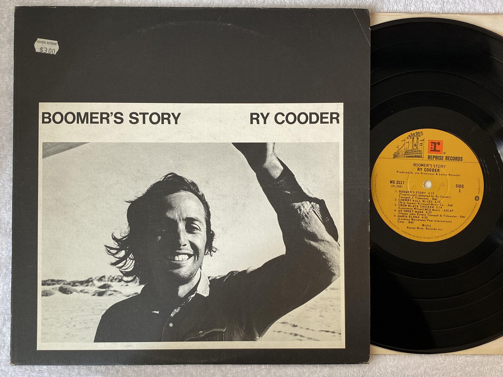 Omslagsbild för skivan RY COODER boomer's story LP -72 US REPRISE MS 2117