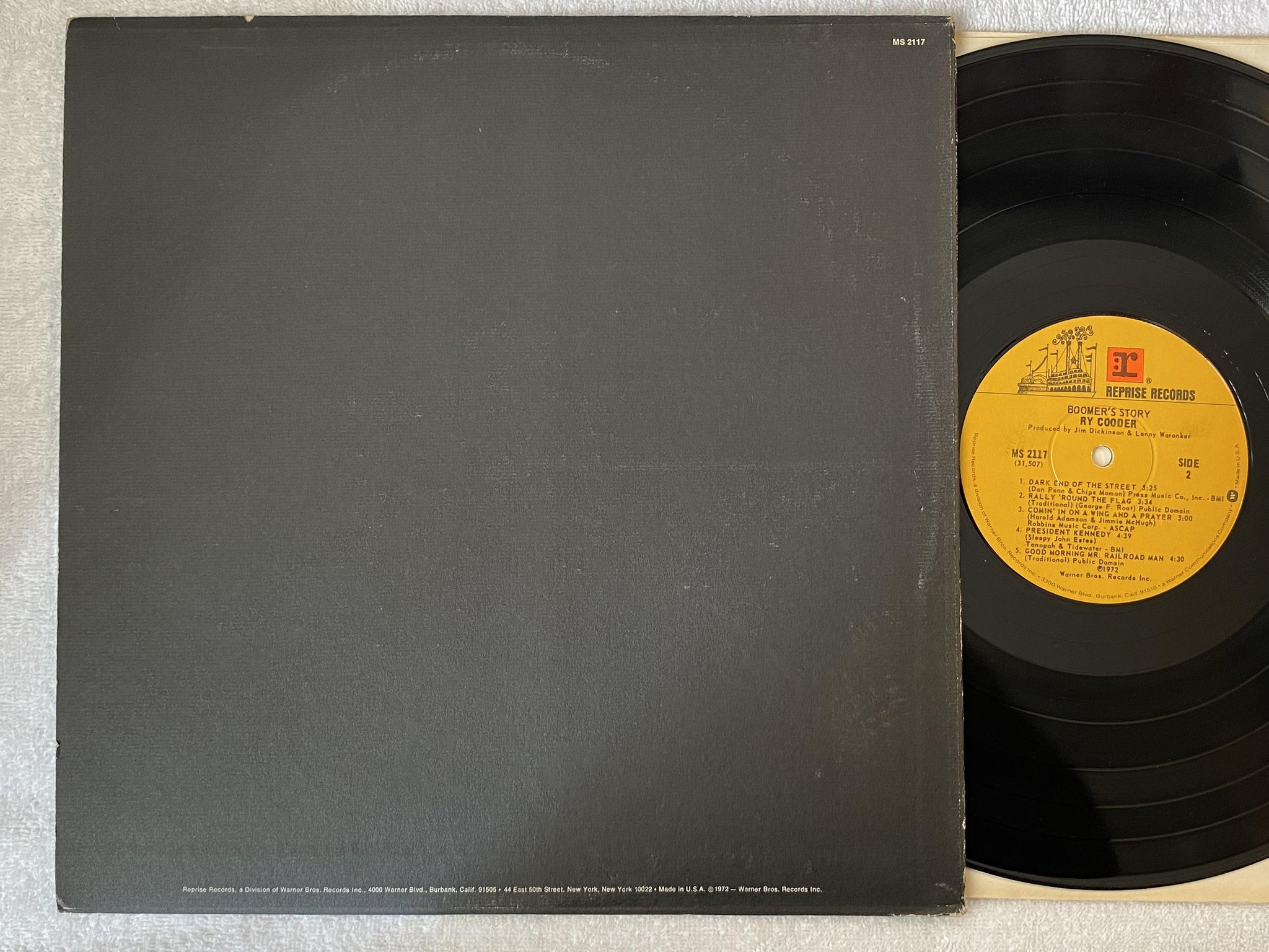 Omslagsbild för skivan RY COODER boomer's story LP -72 US REPRISE MS 2117