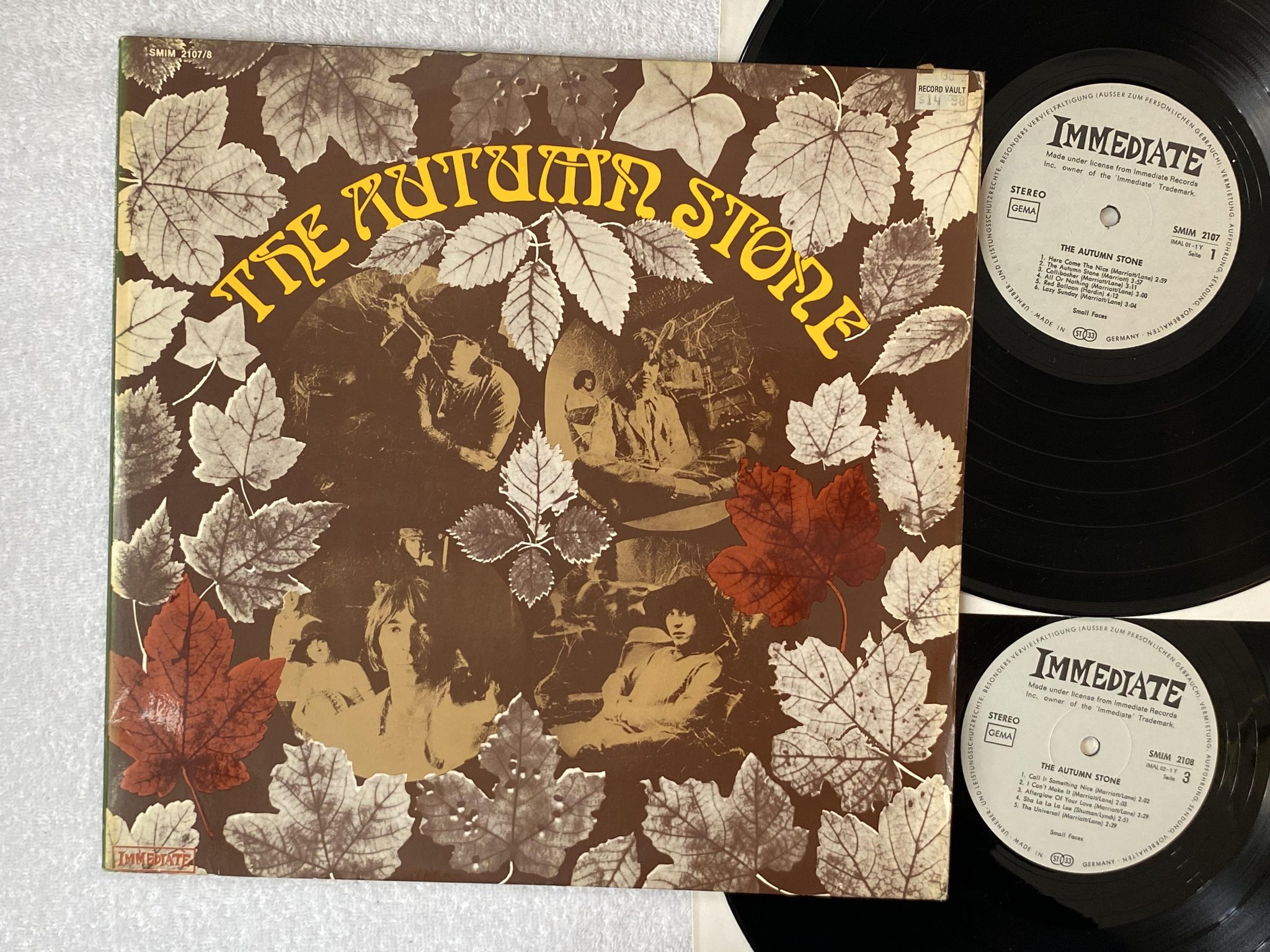 Omslagsbild för skivan SMALL FACES the autumn stone 2xLP -69 Ger IMMEDIATE SMIM 2107/8