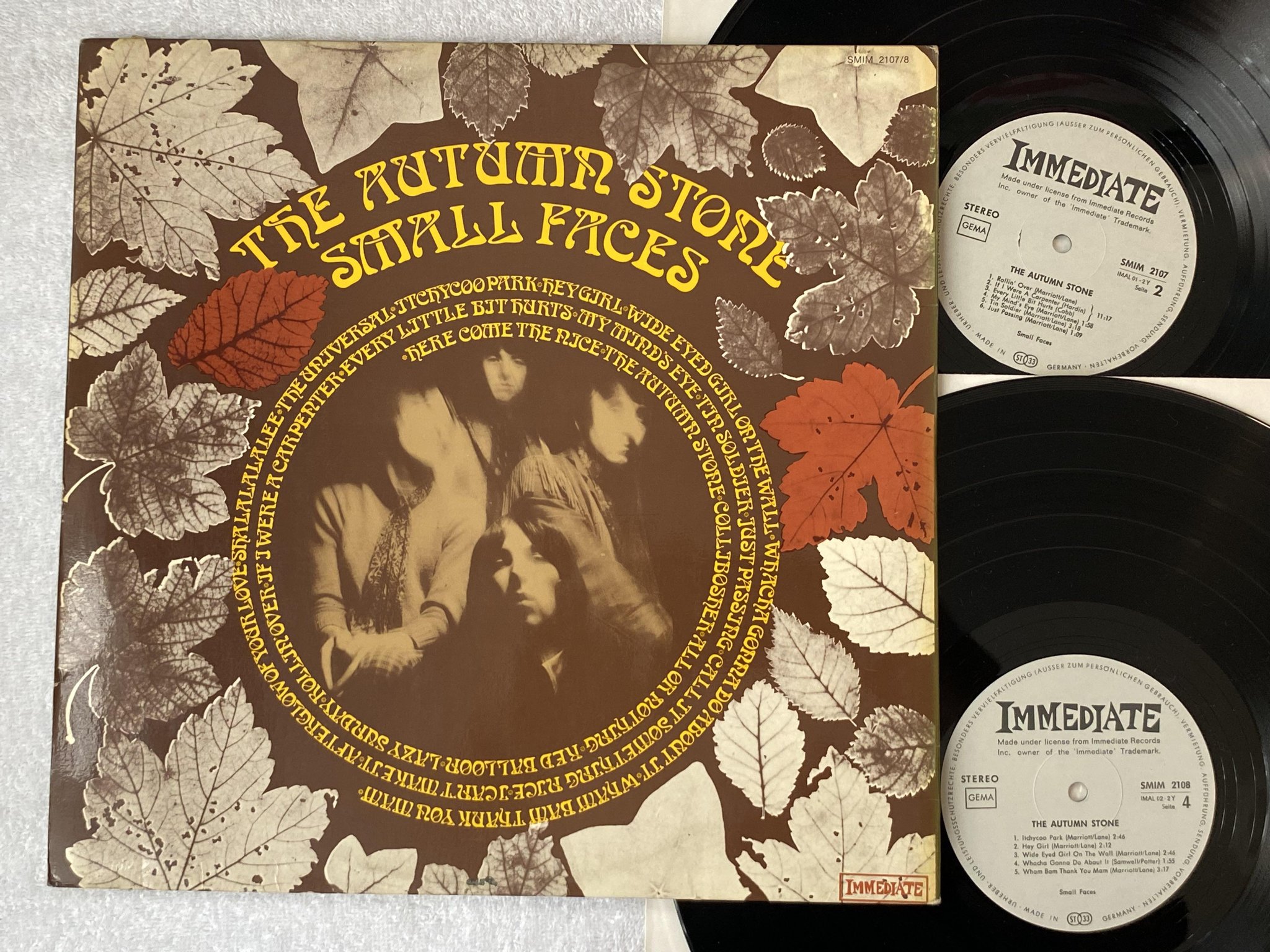 Omslagsbild för skivan SMALL FACES the autumn stone 2xLP -69 Ger IMMEDIATE SMIM 2107/8