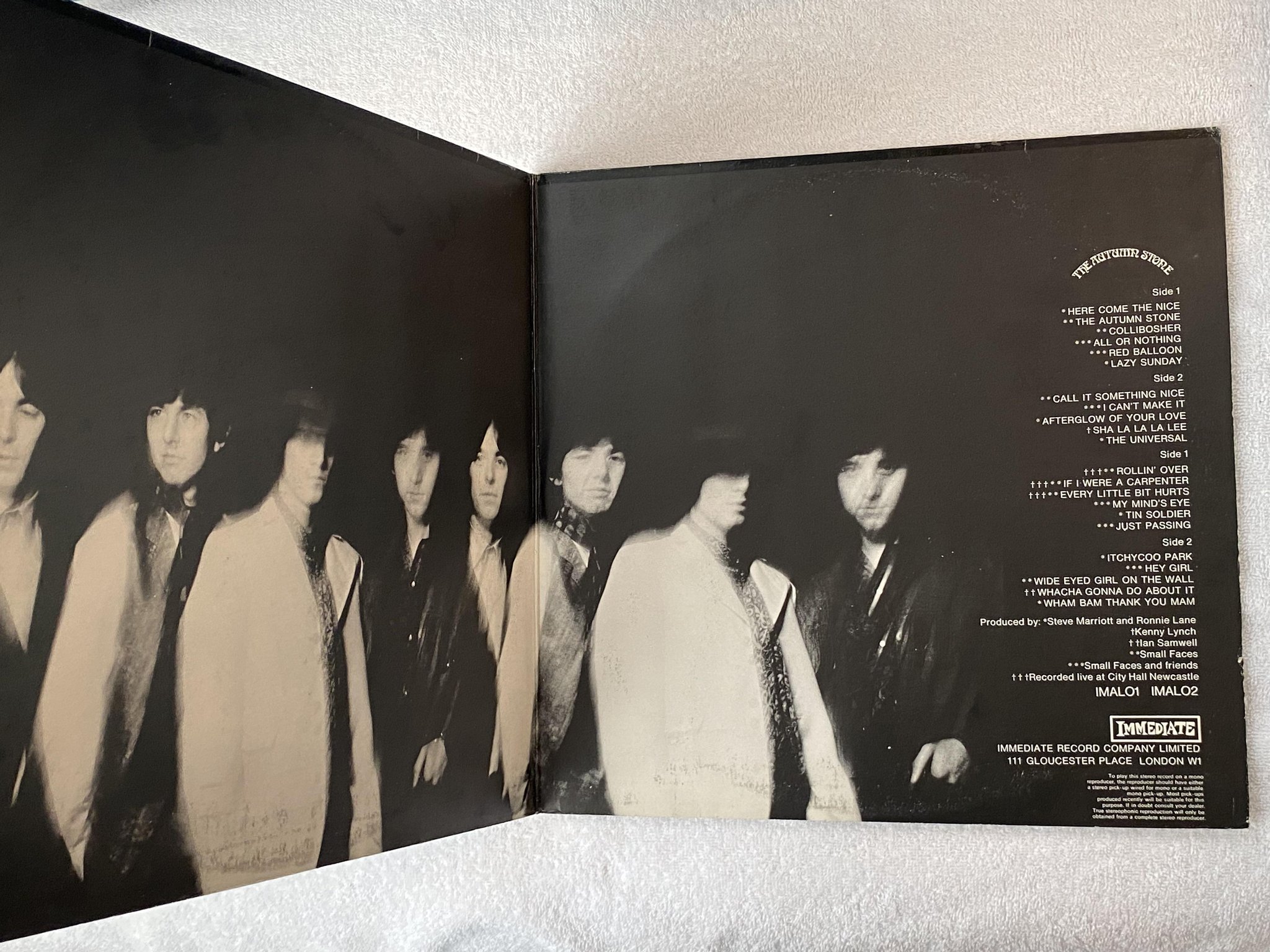 Omslagsbild för skivan SMALL FACES the autumn stone 2xLP -69 Ger IMMEDIATE SMIM 2107/8