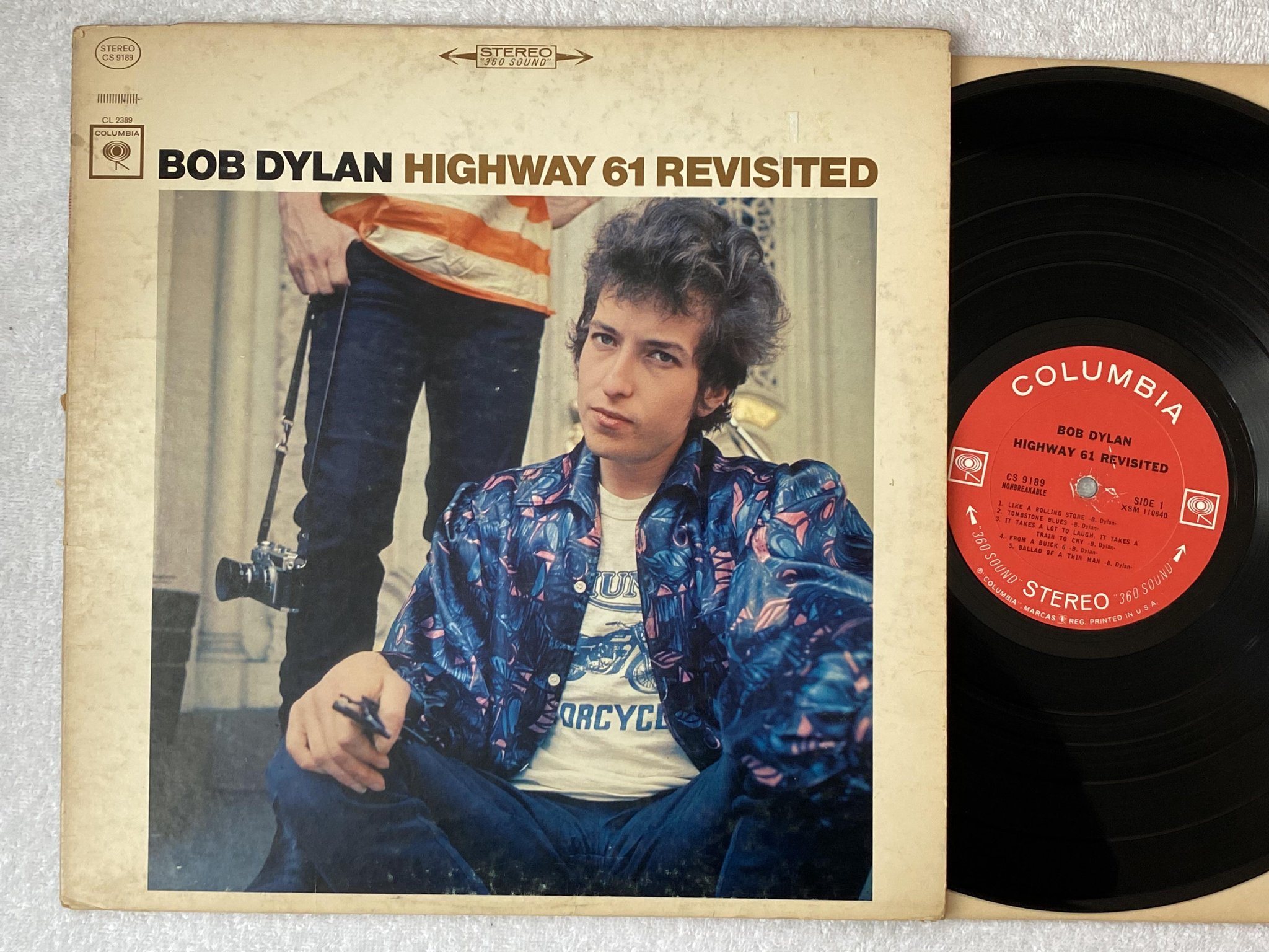 Omslagsbild för skivan BOB DYLAN Highway 61 Revisited LP -65 US COLUMBIA CS 9189 *** 1A/2B ***