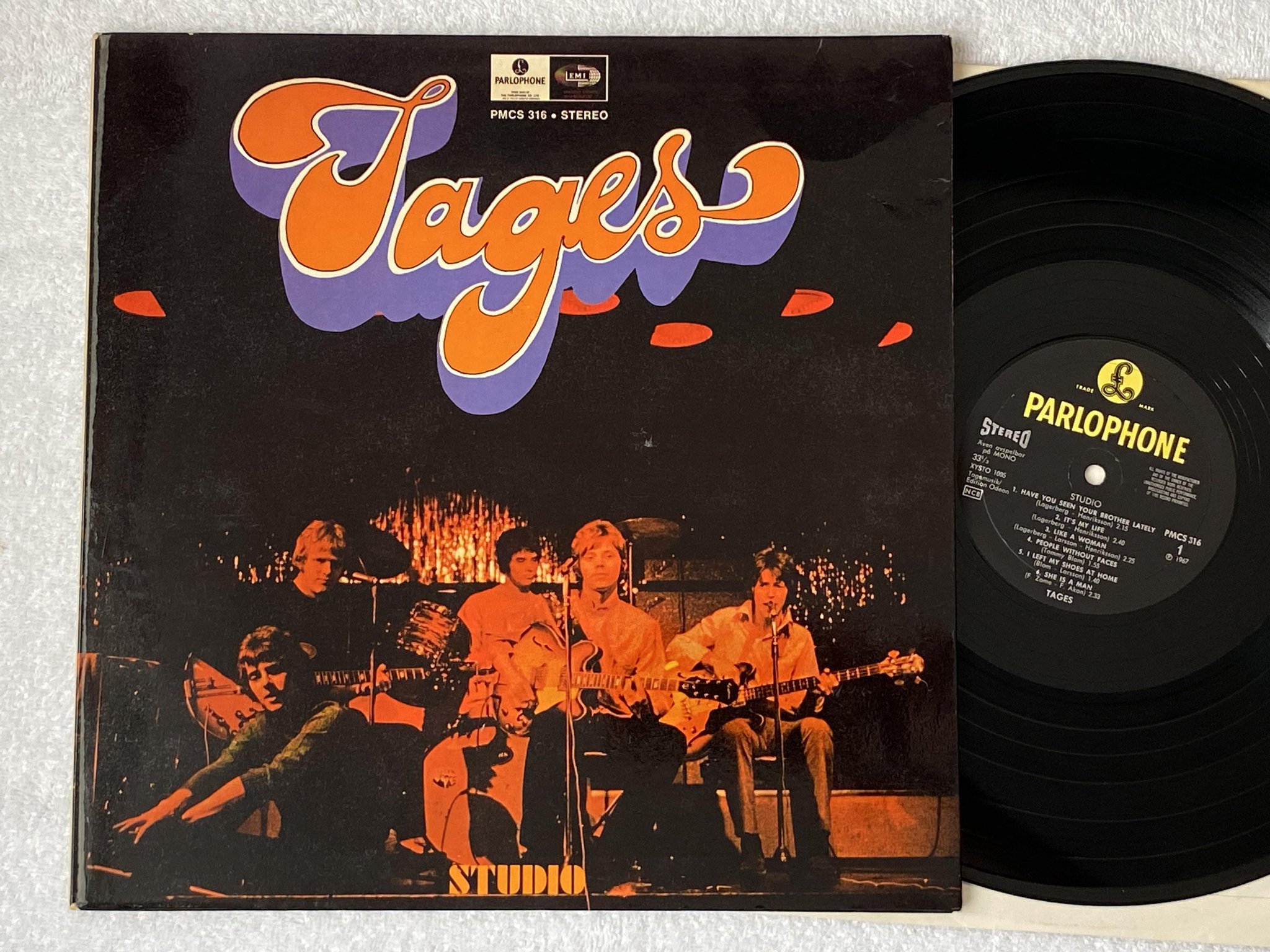 Omslagsbild för skivan TAGES studio LP -67 Swe PARLOPHONE PMCS 316