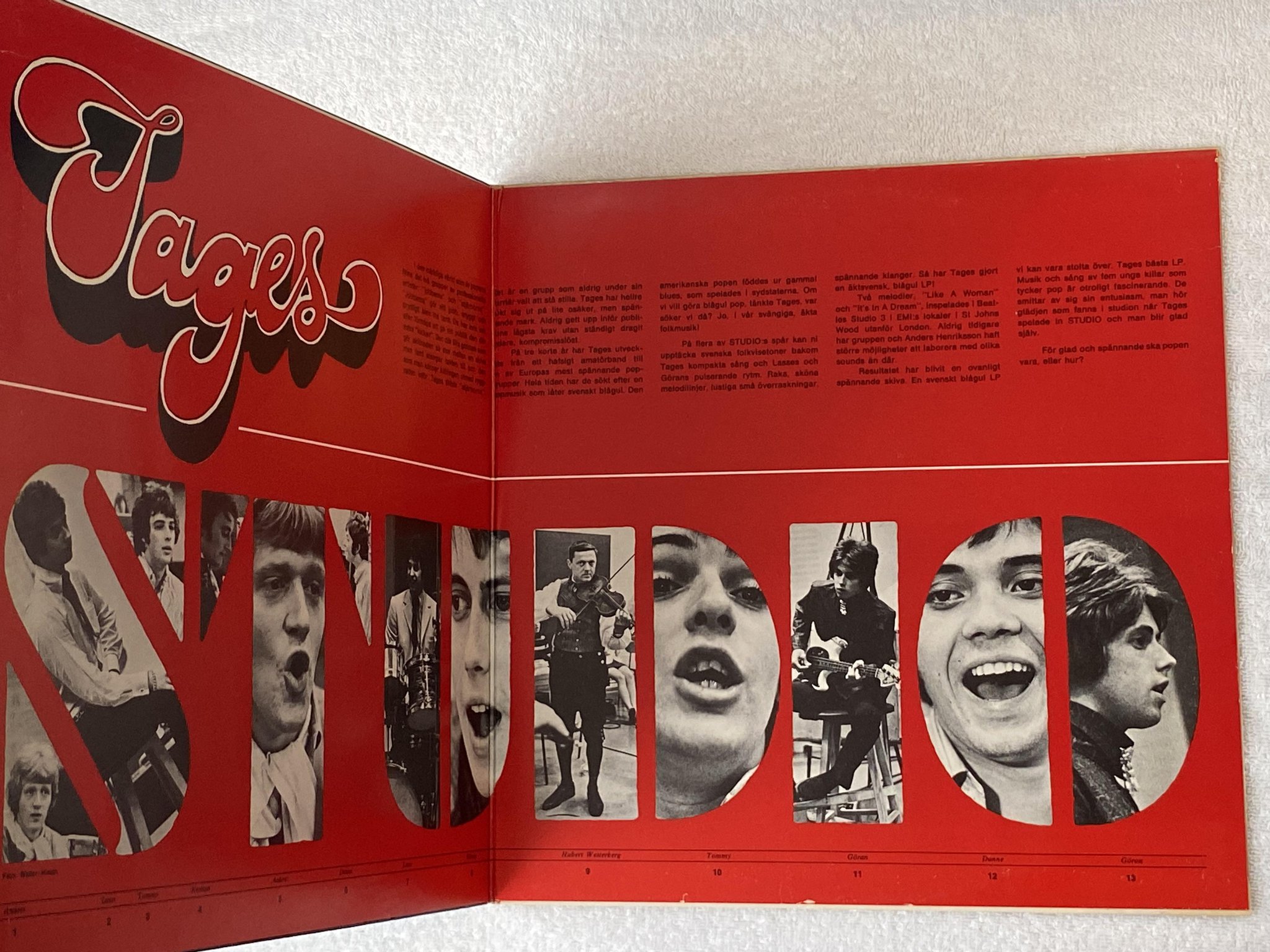 Omslagsbild för skivan TAGES studio LP -67 Swe PARLOPHONE PMCS 316