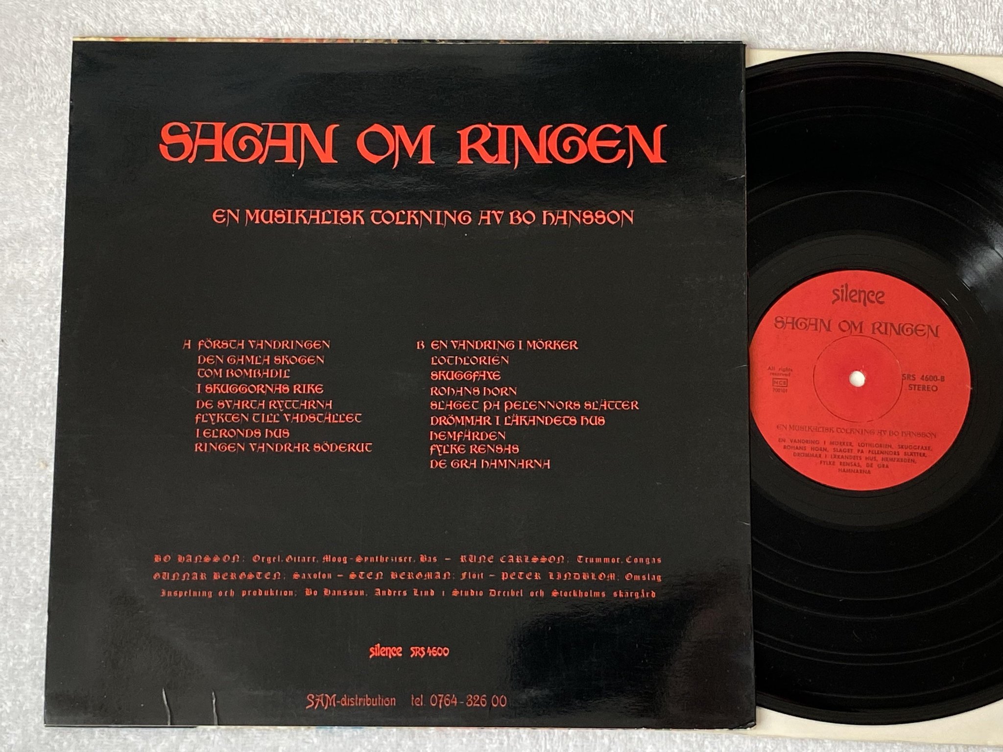 Omslagsbild för skivan BO HANSSON sagan om ringen LP re Swe SILENCE SRS 4600