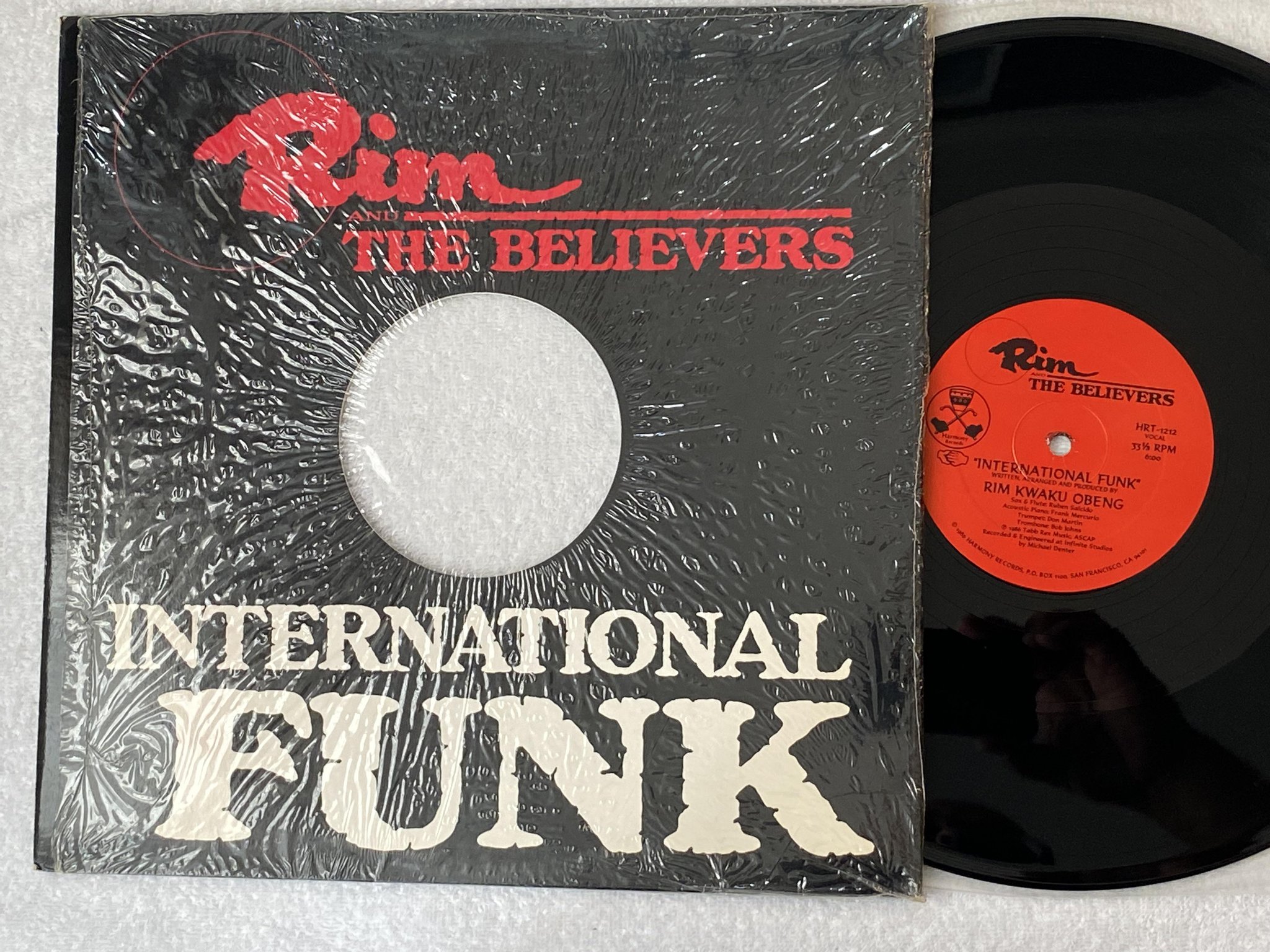 Omslagsbild för skivan RIM AND THE BELIEVERS International Funk 12"single -86 US HRT 1212 *** FUNK ***