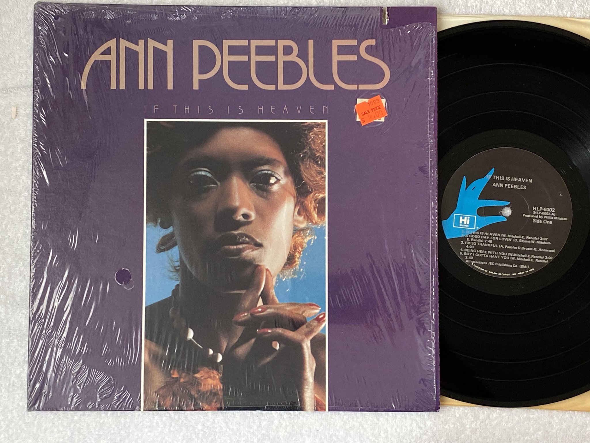 Omslagsbild för skivan ANN PEEBLES if this is heaven LP -77 US HI HLP 6002