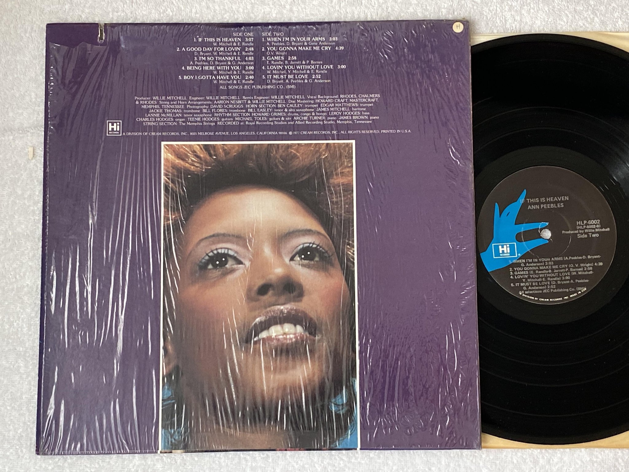 Omslagsbild för skivan ANN PEEBLES if this is heaven LP -77 US HI HLP 6002