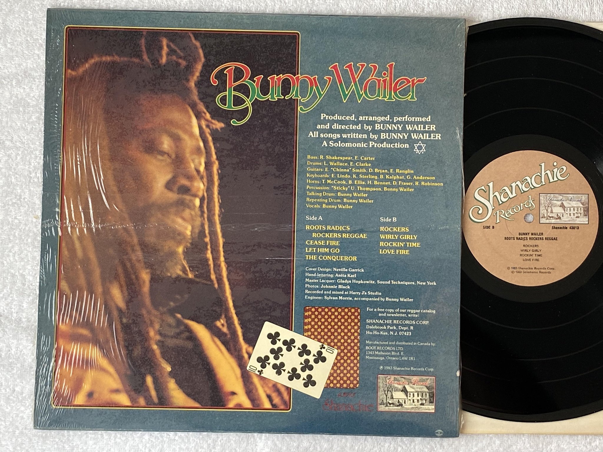 Omslagsbild för skivan BUNNY WAILERS roots radics rockers reggae LP -83 US SHANACHIE 43013