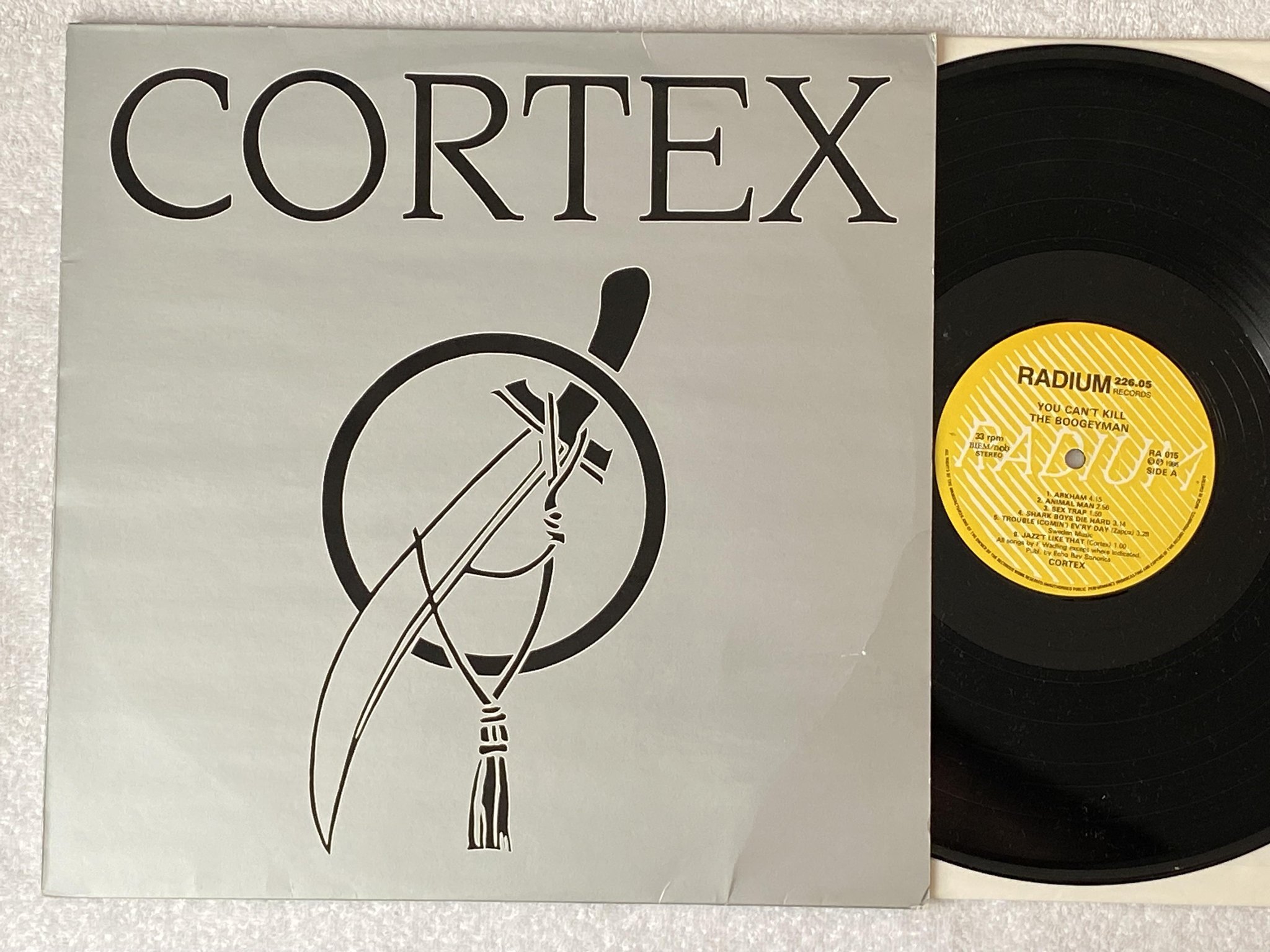 Omslagsbild för skivan CORTEX you can't kill the boogeyman LP -86 radium 226.05 RA 015
