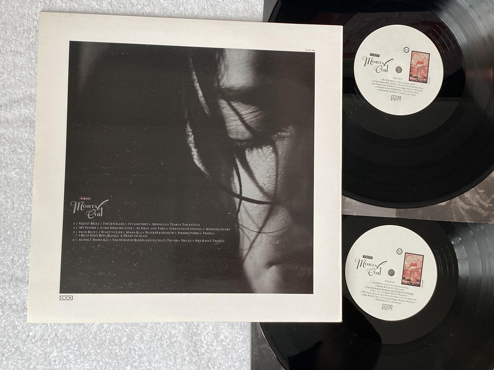 Omslagsbild för skivan THIS MORTAL COIL Filigree & Shadow 2xLP 86 UK 4AD DAD 609