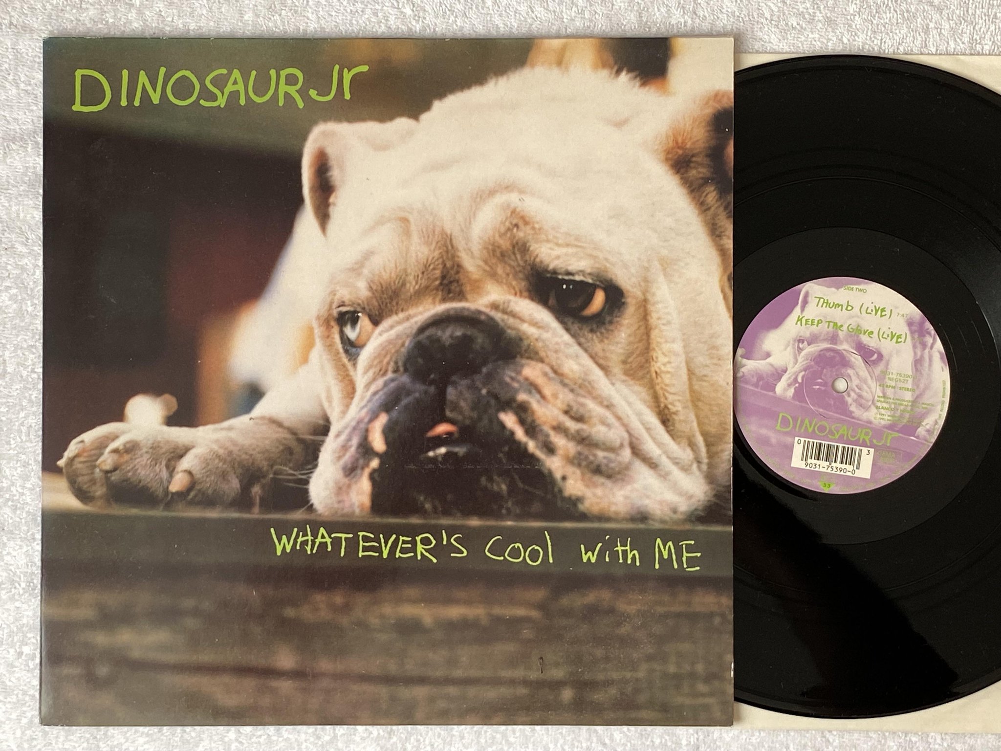 Omslagsbild för skivan DINOSAUR JR whatever's cool with me 12"single -91 Ger BLANCO Y NEGRO NEG 52T