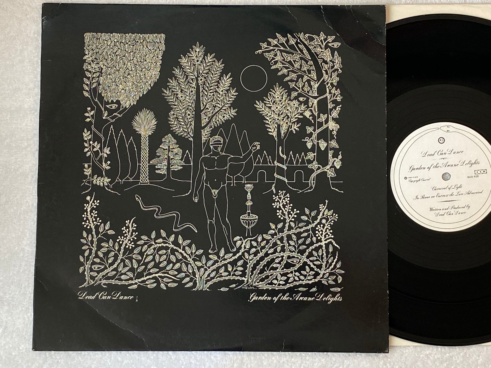 Omslagsbild för skivan DEAD CAN DANCE Garden Of The Arcane Delights 12"EP -84 4AD BAD 408