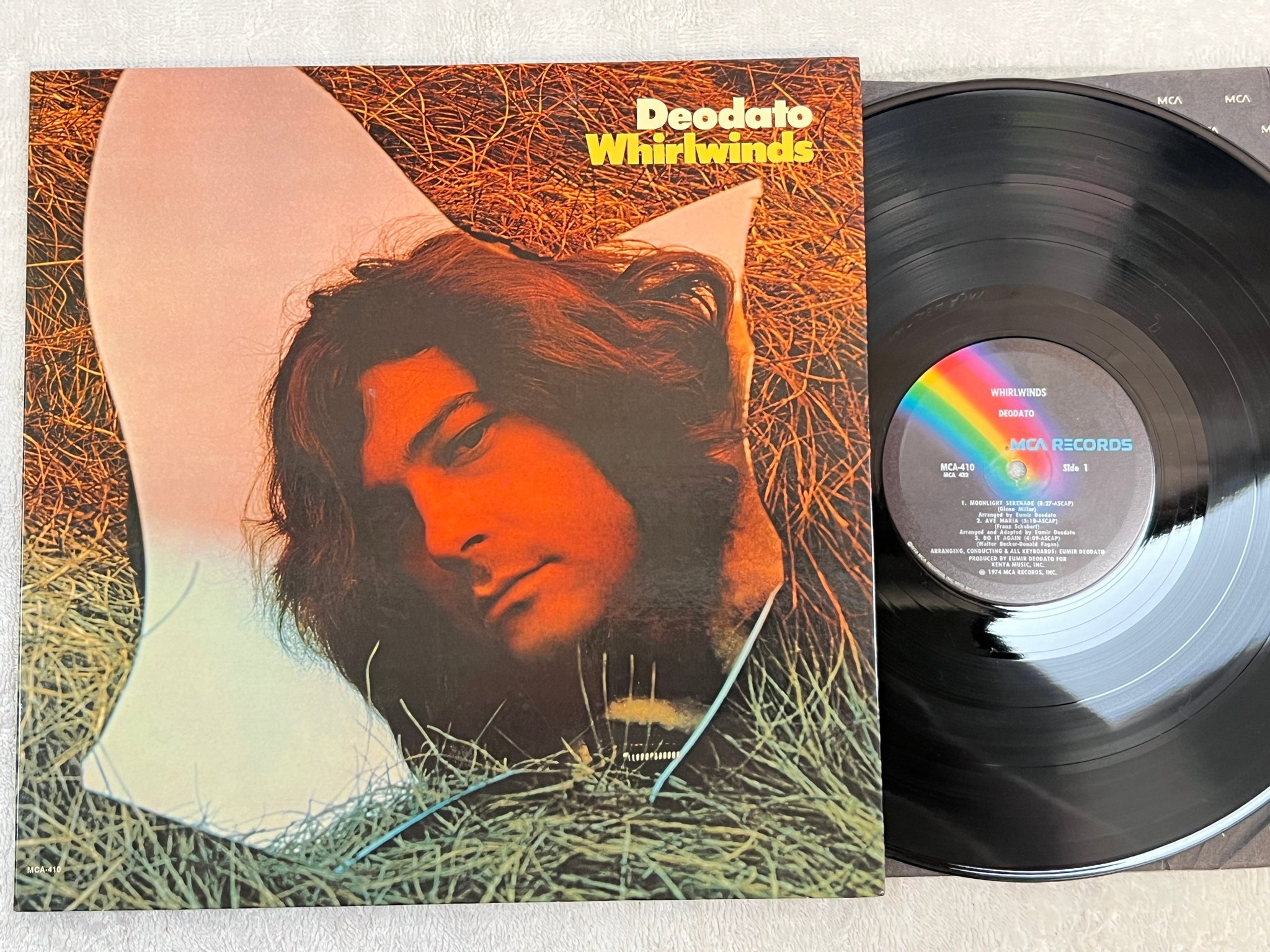 Omslagsbild för skivan DEODATO whirlwinds LP -74 US MCA 410