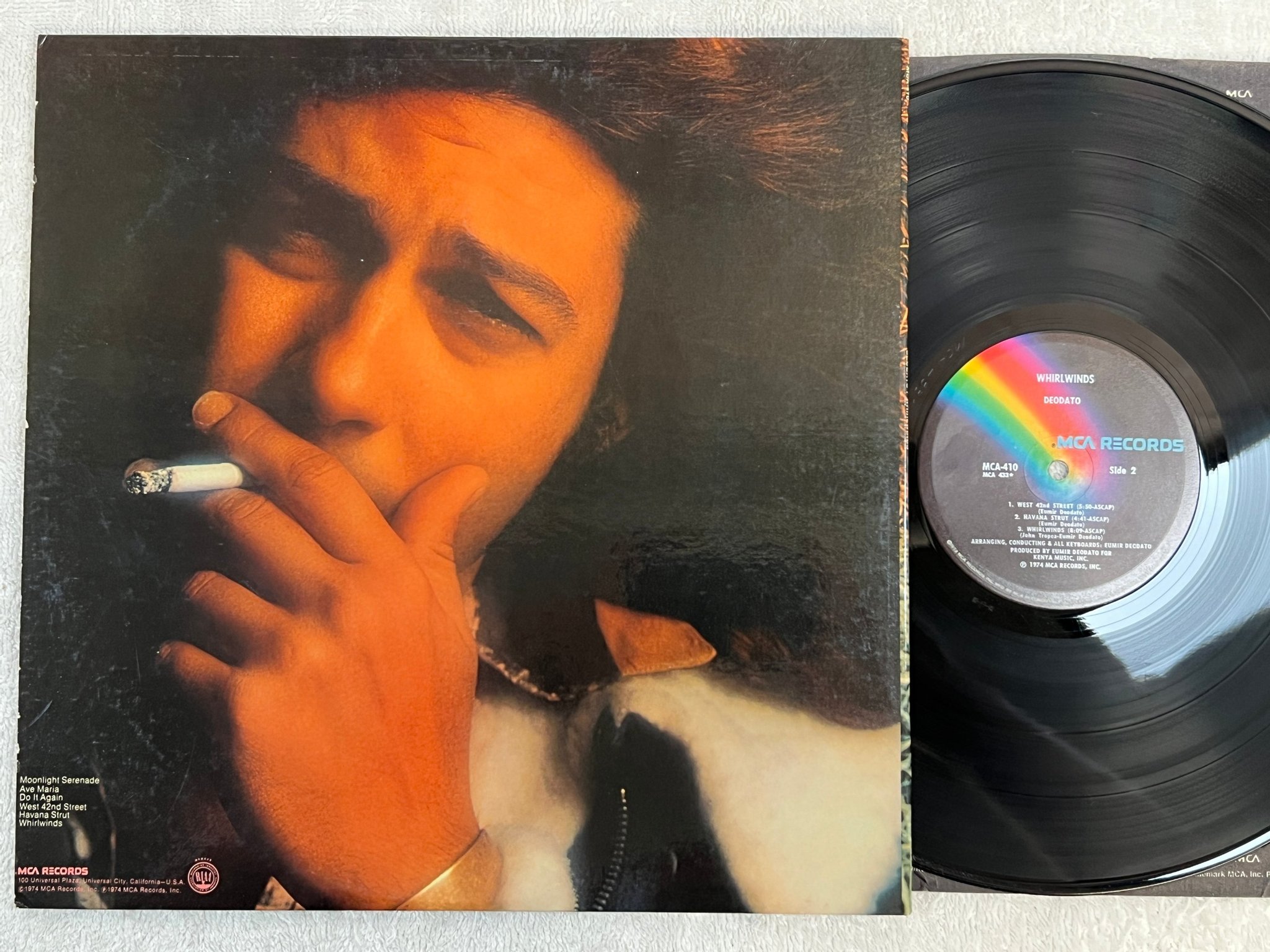 Omslagsbild för skivan DEODATO whirlwinds LP -74 US MCA 410