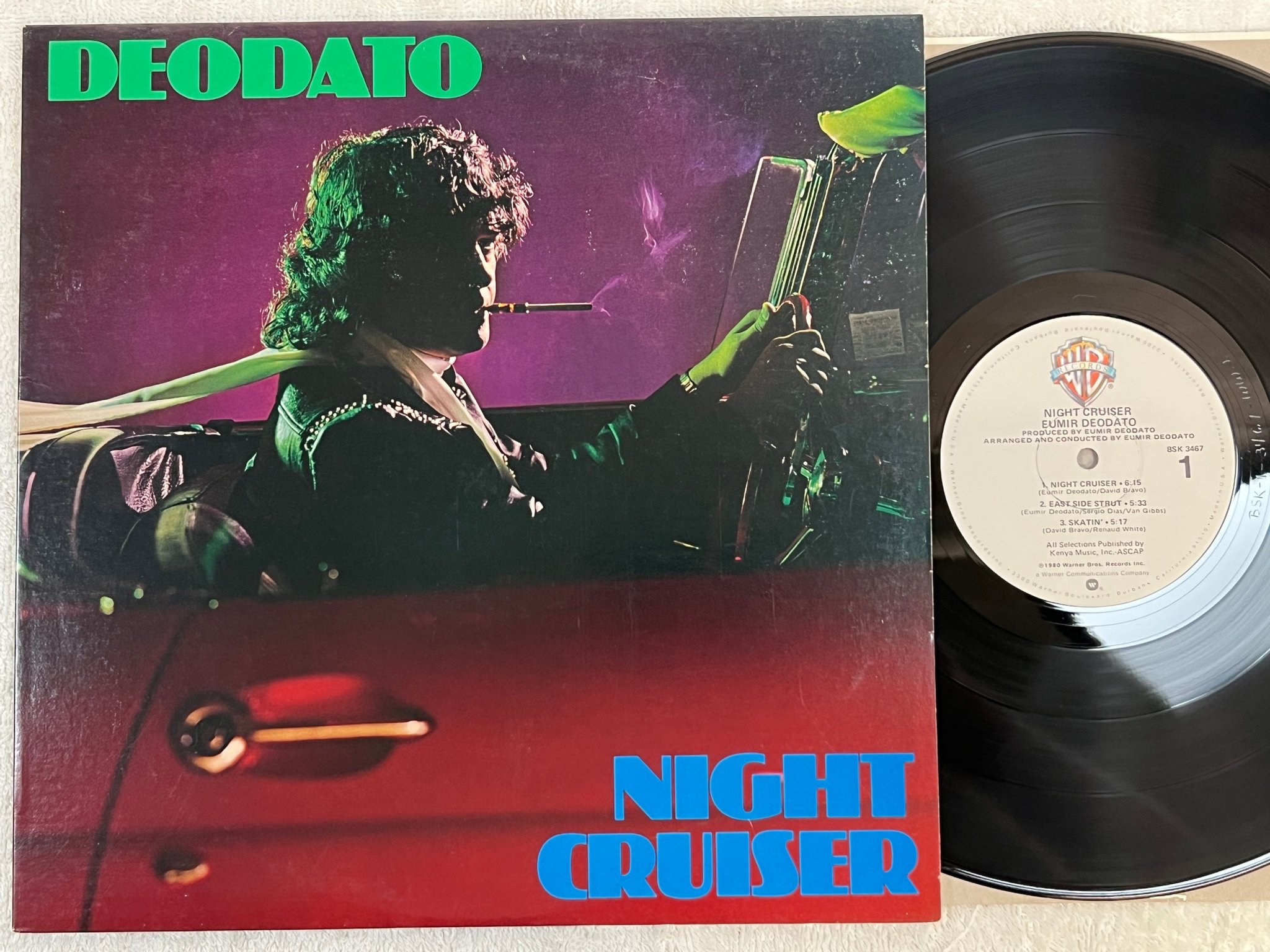 Omslagsbild för skivan DEODATO night cruiser LP -80 US WARNER BROS BSK 3467