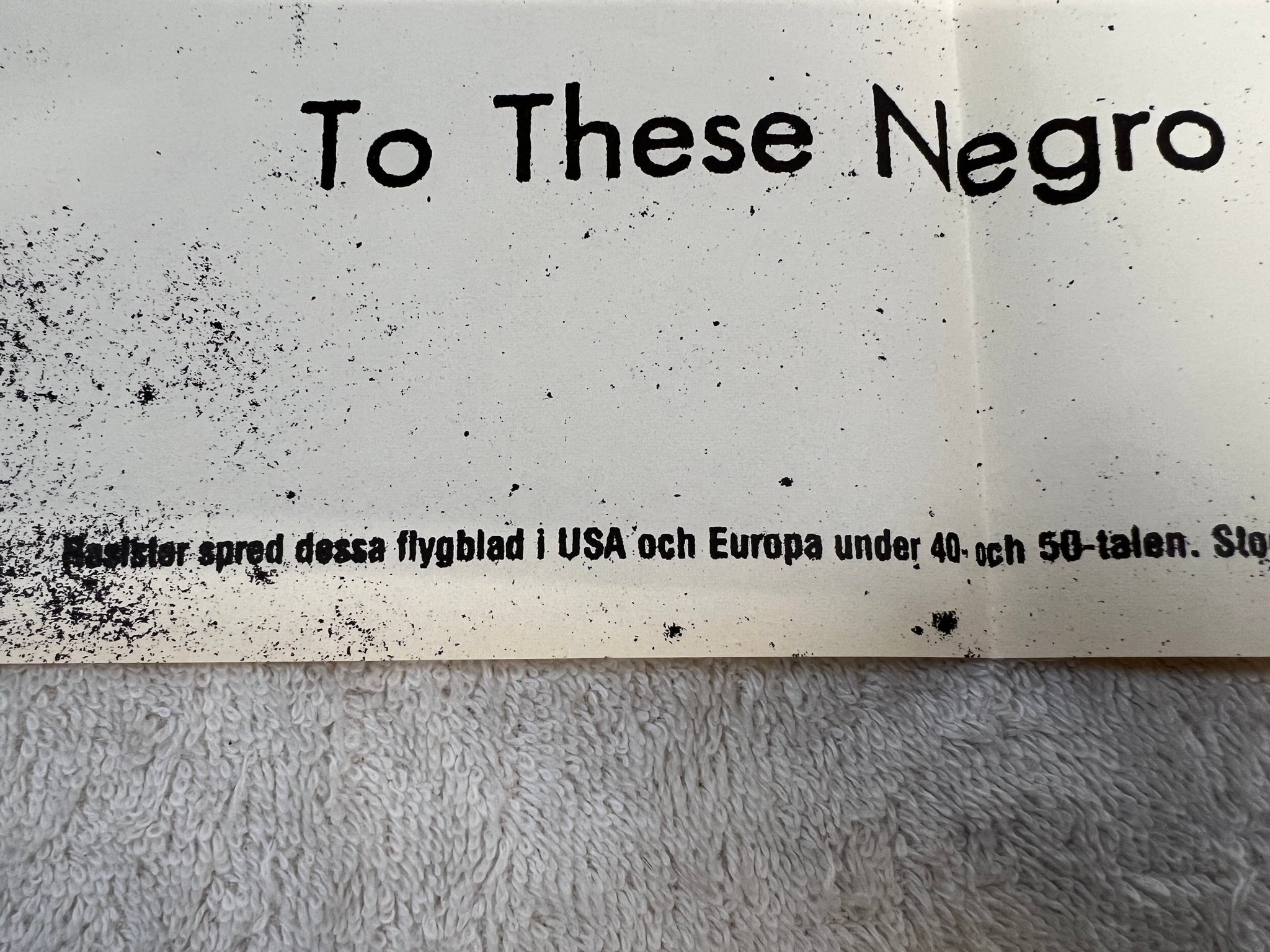 Omslagsbild för skivan STOCKHOLMS NEGRER brutal disciplin LP -85 MNW 146 *** POSTER ***