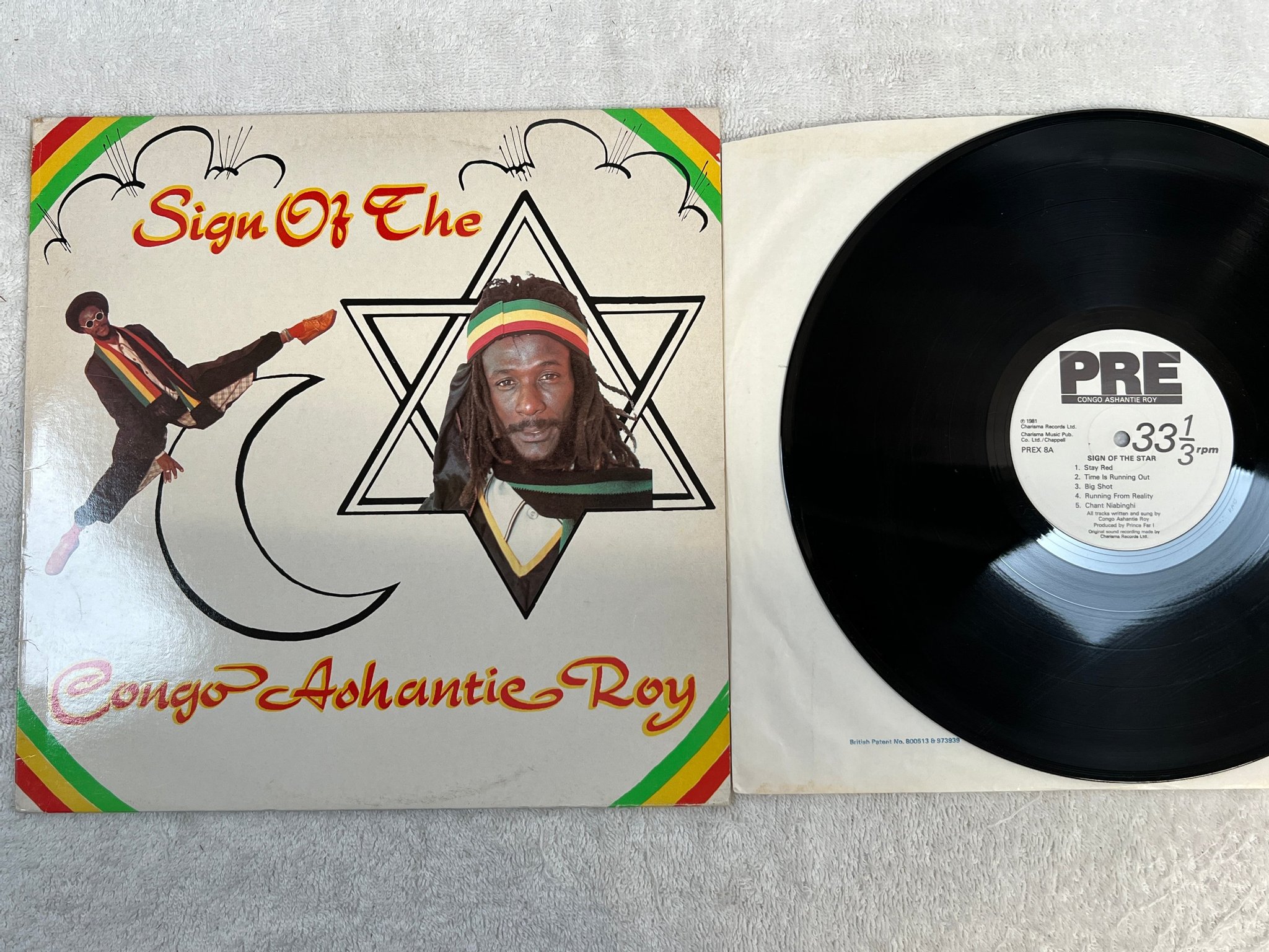 Omslagsbild för skivan CONGO ASHANTIE ROY sign of the star LP -81 UK PRE PREX 8