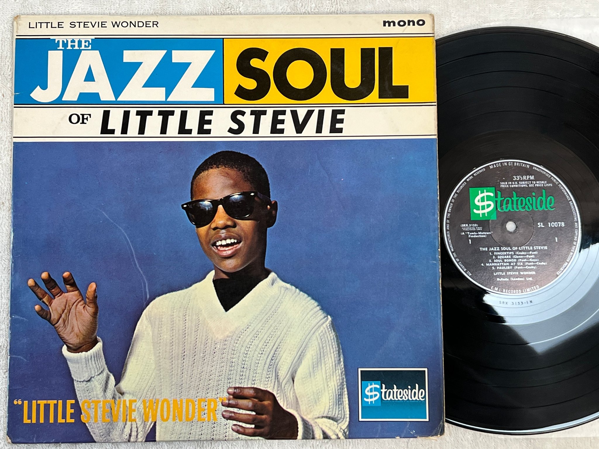 Omslagsbild för skivan STEVIE WONDER the jazz soul of little... LP -63 UK STATESIDE SL 10078 ** RARE **