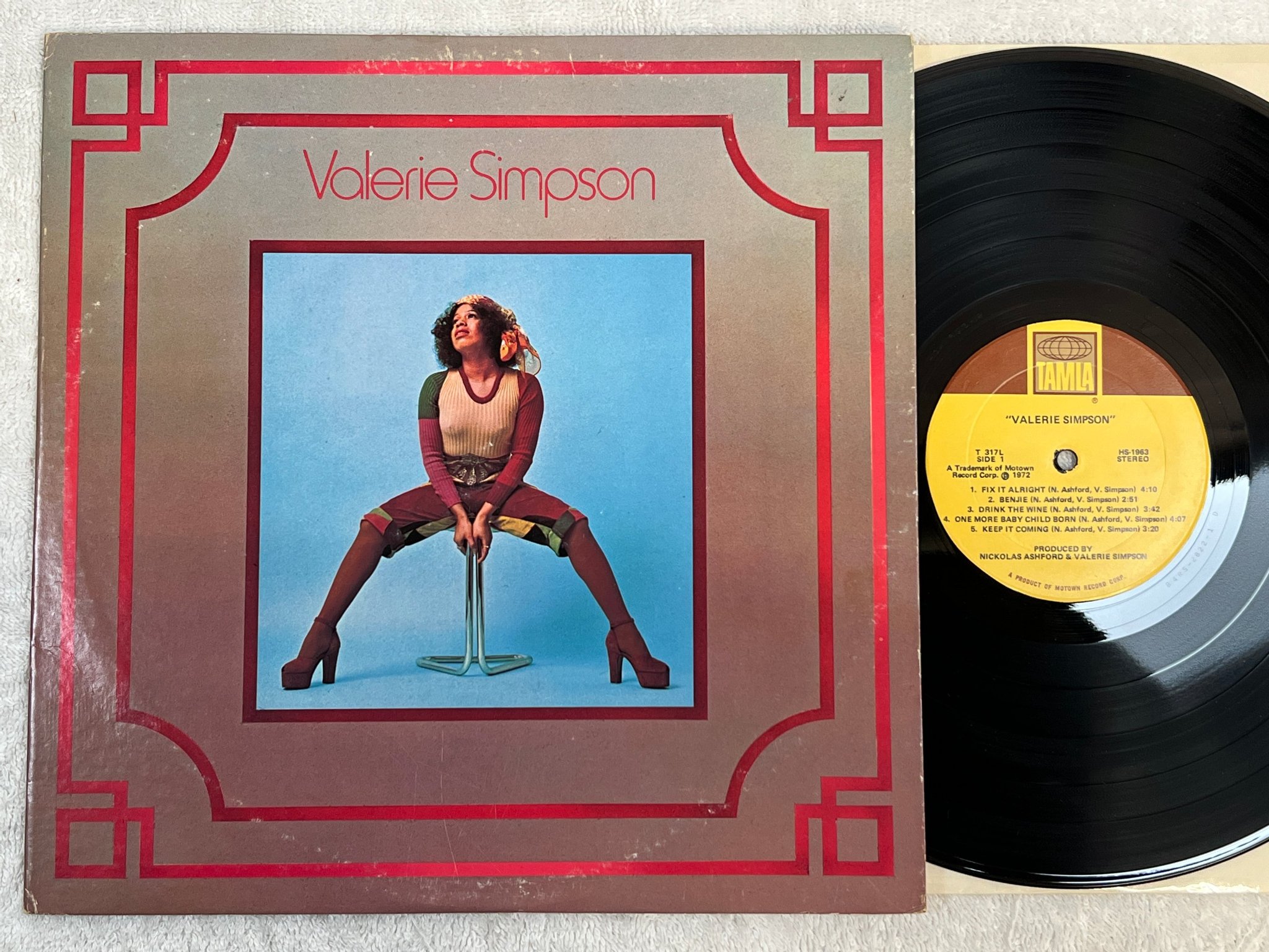 Omslagsbild för skivan VALERIE SIMPSON s/t LP -72 US TAMLA T 317L