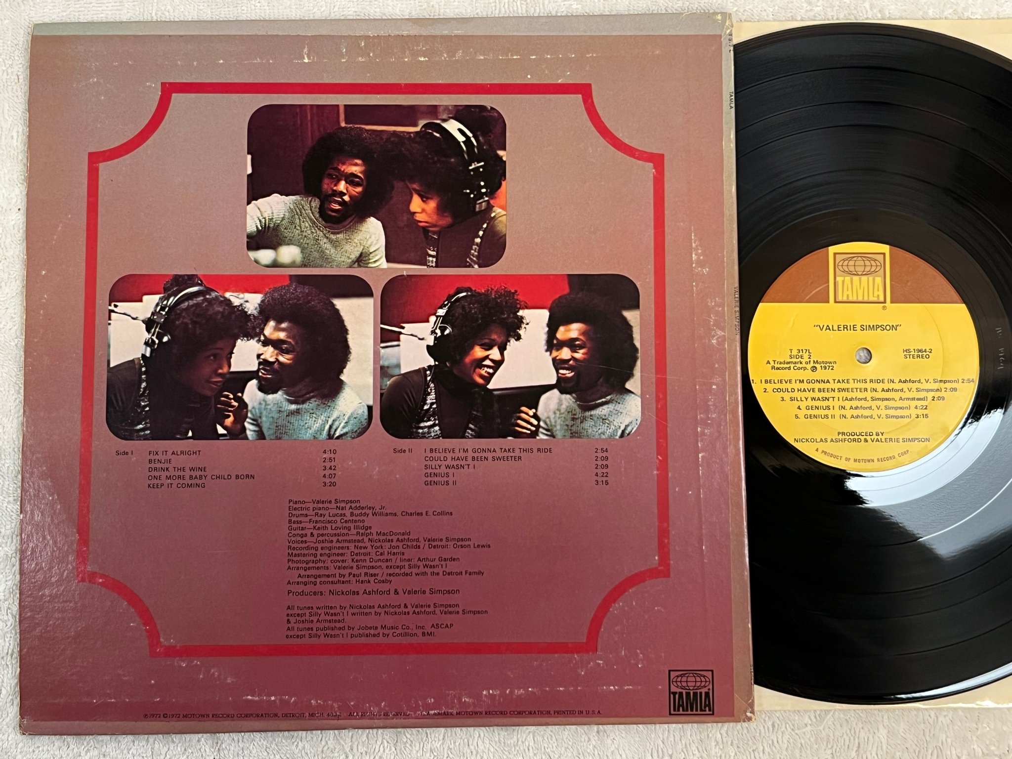 Omslagsbild för skivan VALERIE SIMPSON s/t LP -72 US TAMLA T 317L