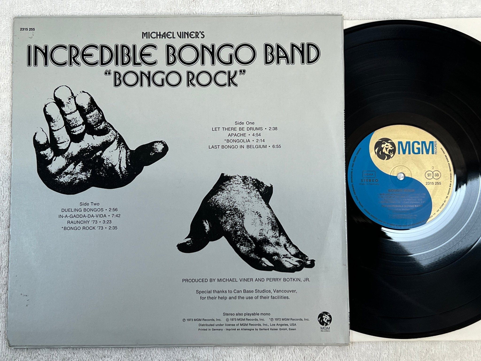 Omslagsbild för skivan THE INCREDIBLE BONGO BAND bongo rock LP -73 Ger *** breakbeat master piece ***