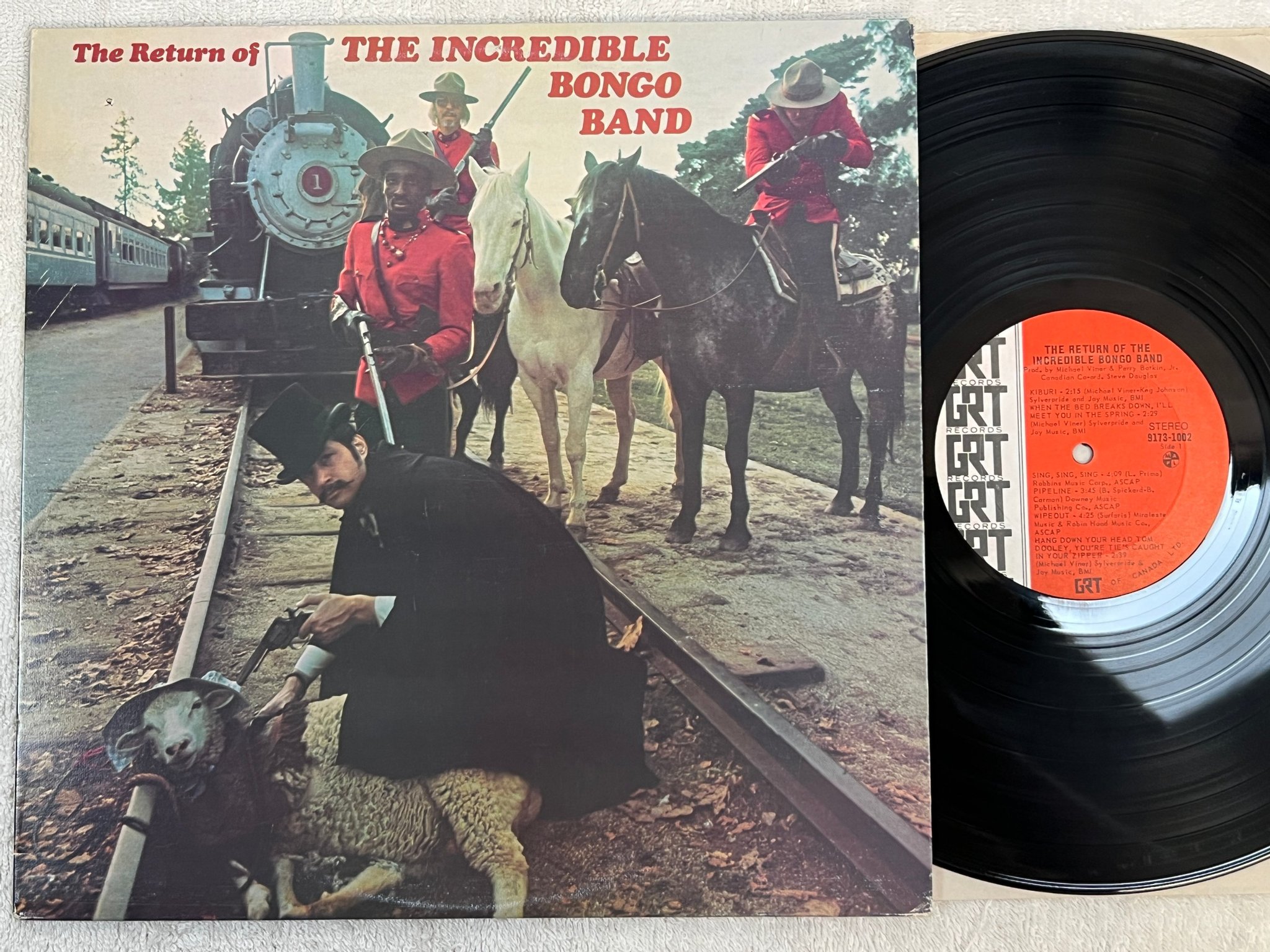 Omslagsbild för skivan THE INCREDIBLE BONGO BAND the return of the LP -74 Can GRT 9173-1002