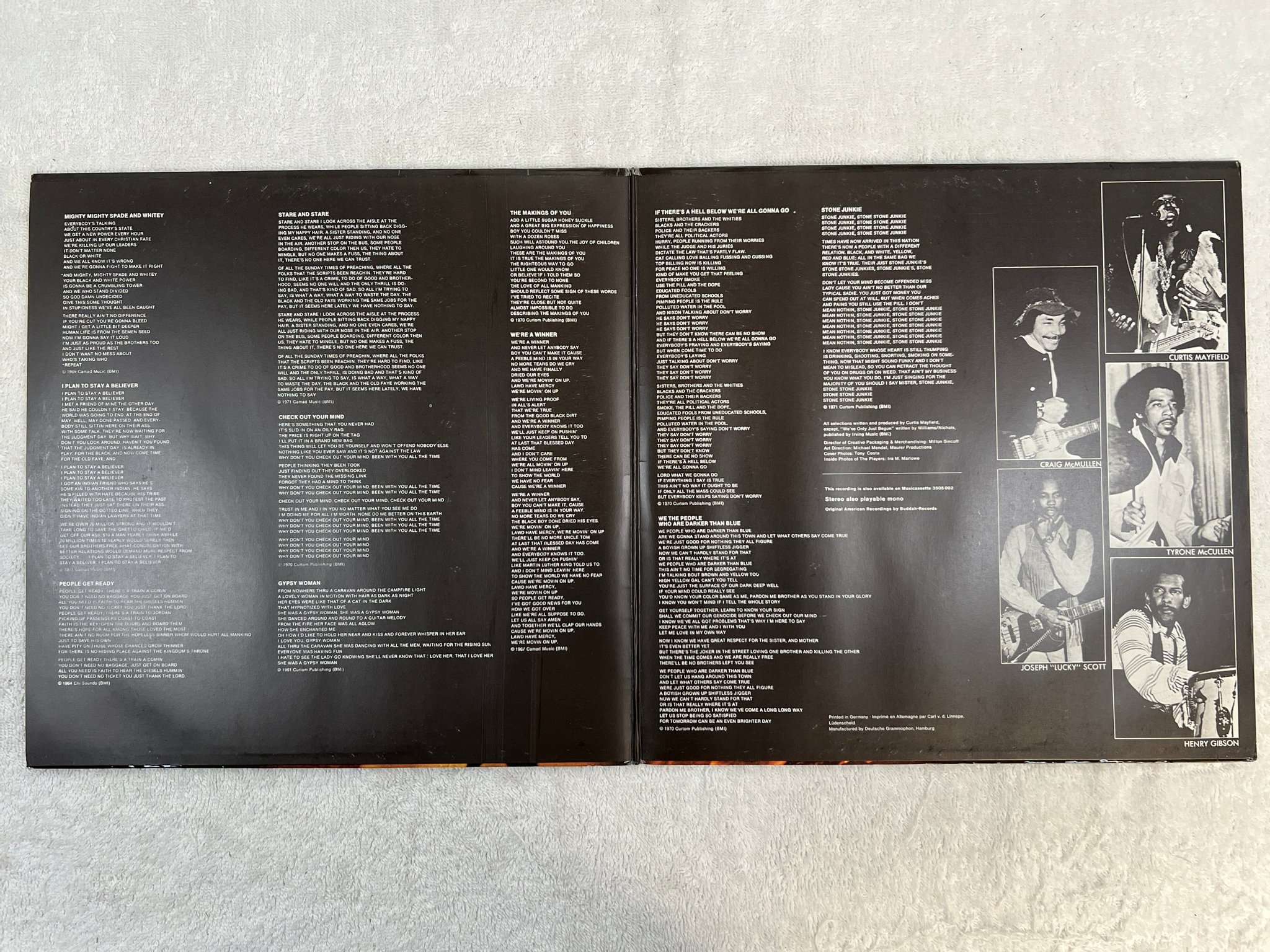 Omslagsbild för skivan CURTIS MAYFIELD live 2xLP -71 Ger BUDDAH 2611 003