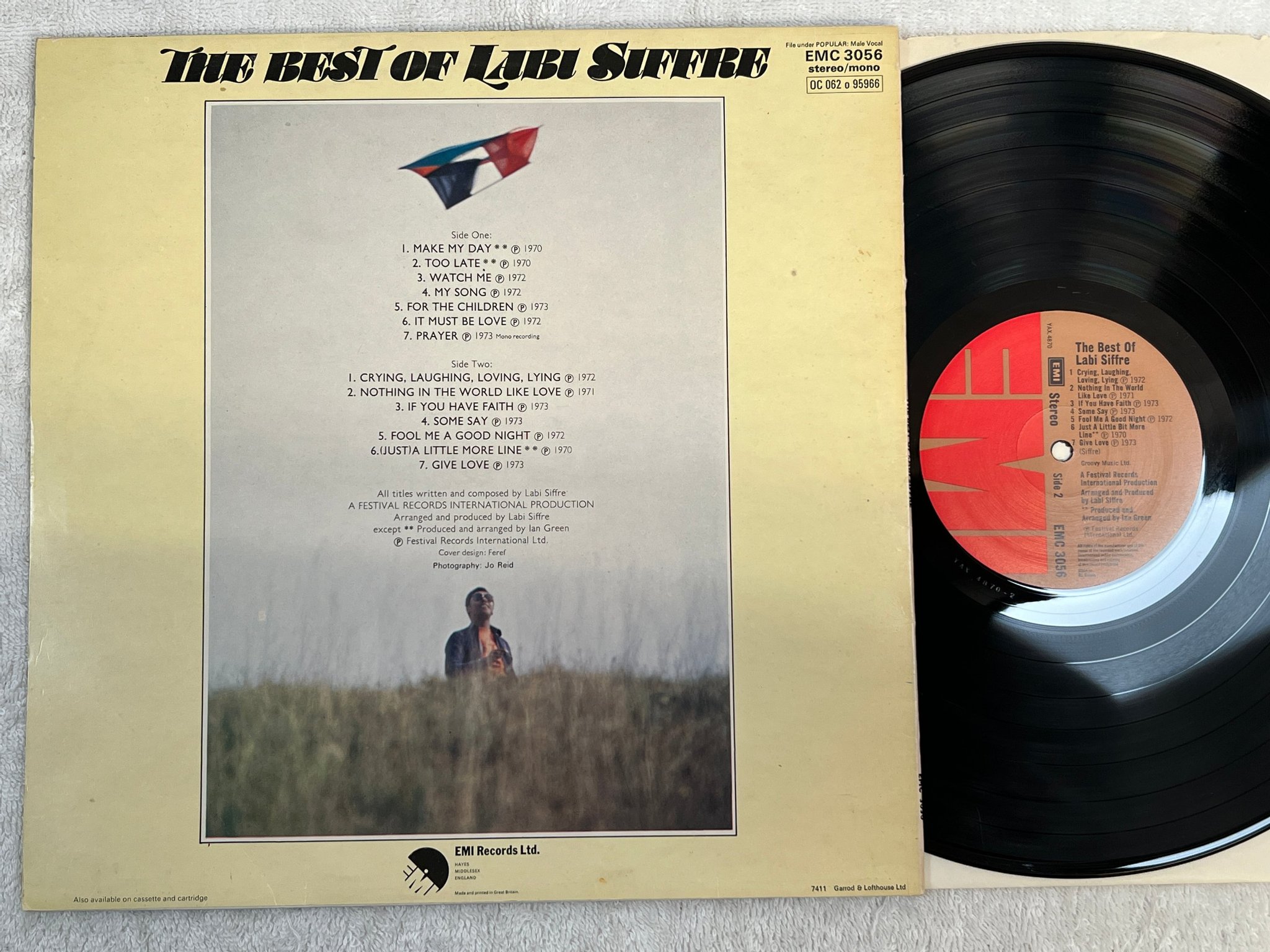 Omslagsbild för skivan LABI SIFFRE the best of LP -74 UK EMI EMC 3056