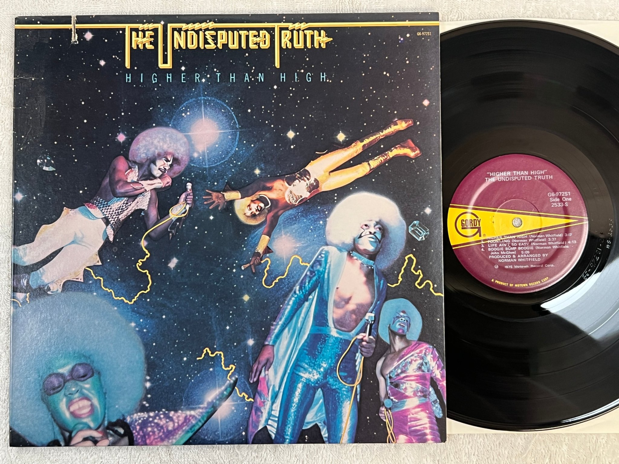 Omslagsbild för skivan THE UNDISPUTED TRUTH higher than high LP -75 US GORDY G6-972SI
