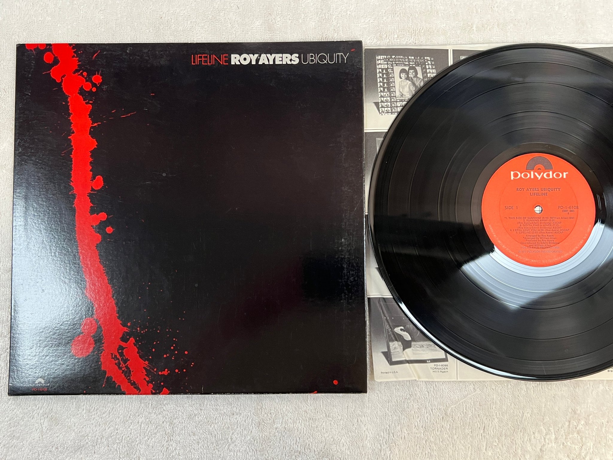 Omslagsbild för skivan ROY AYERS UBIQUITY lifeline LP -77 US POLYDOR PD-1-6108 *** SOULJAZZ ***