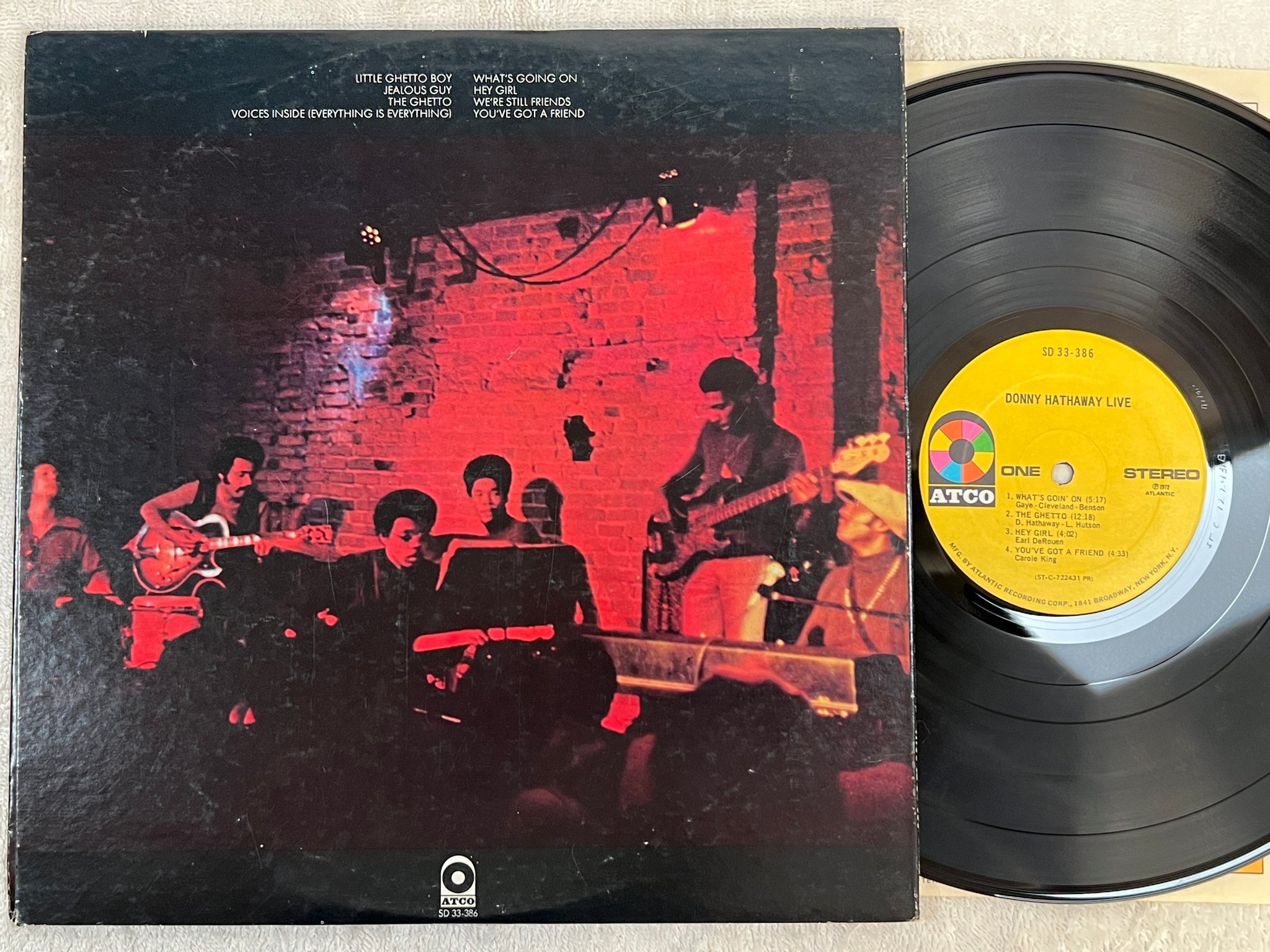 Omslagsbild för skivan DONNY HATHAWAY live LP -72 US ATCO SD 33-386 *** LITTLE GHETTO BOY ***