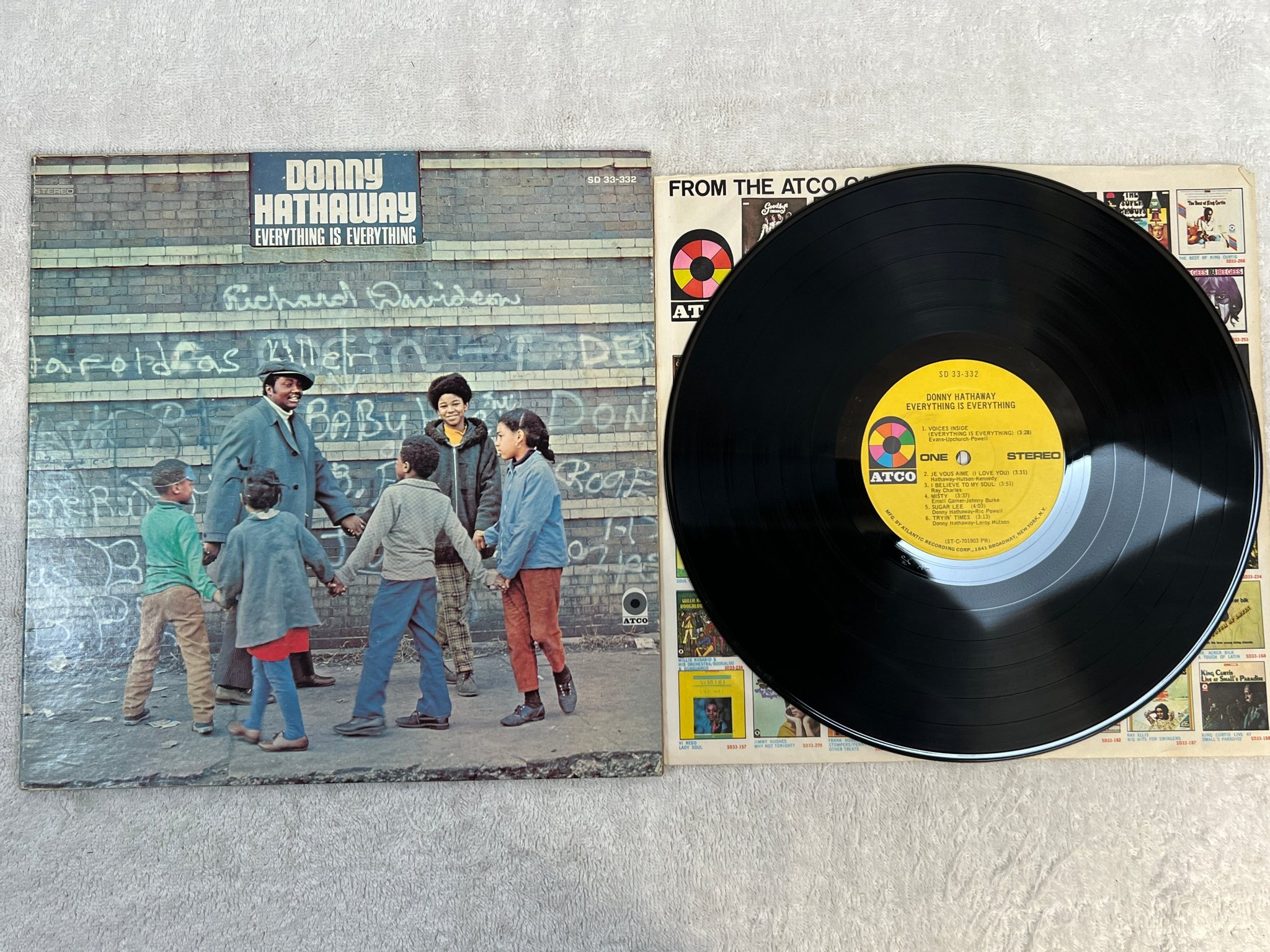 Omslagsbild för skivan DONNY HATHAWAY Everything Is Everything LP -70 US ATCO SD 33-332